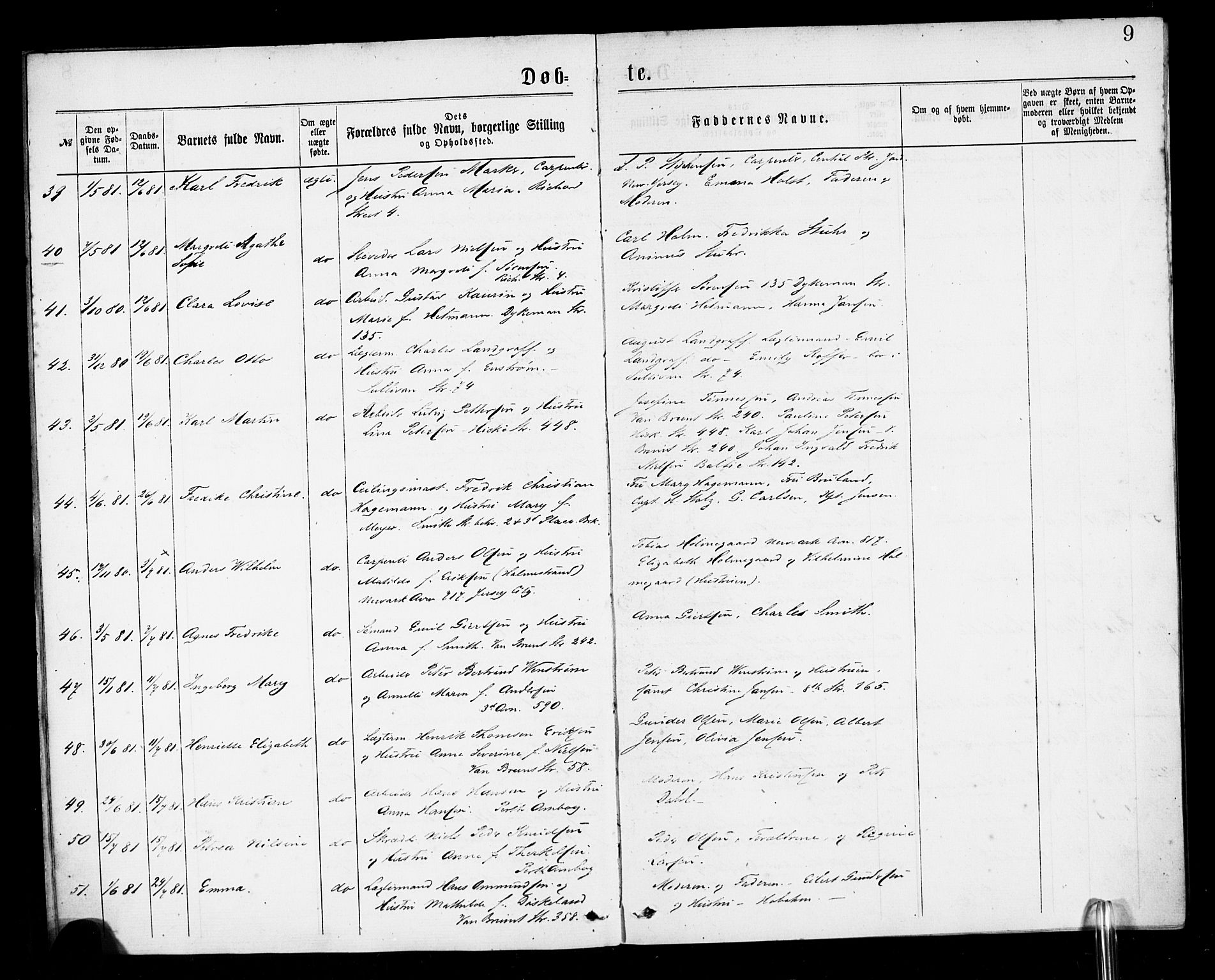 Den norske sjømannsmisjon i utlandet/New York, SAB/SAB/PA-0110/H/Ha/L0001: Parish register (official) no. A 1, 1878-1885, p. 9