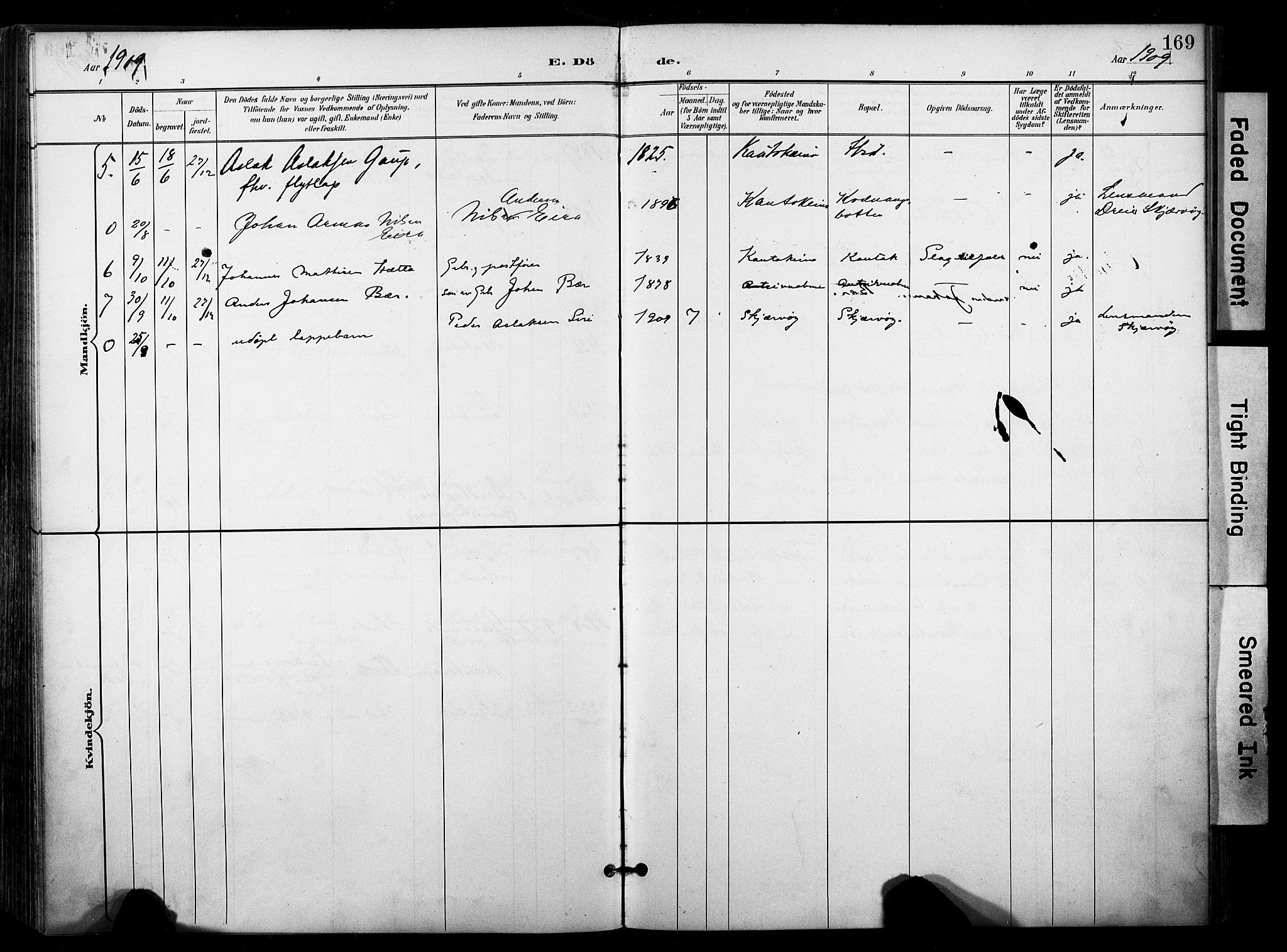 Kautokeino sokneprestembete, SATØ/S-1340/H/Ha/L0005.kirke: Parish register (official) no. 5, 1896-1916, p. 169