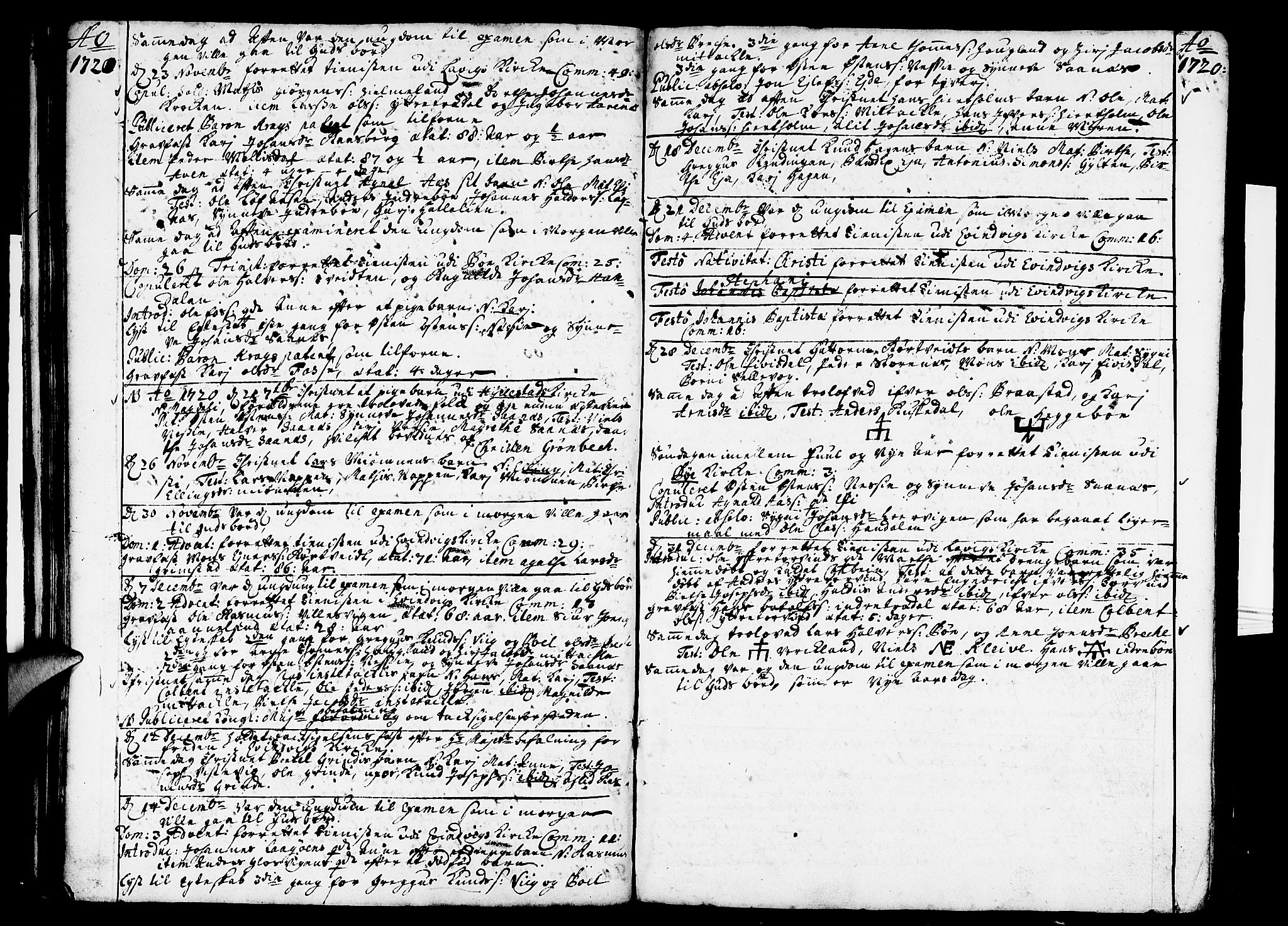 Gulen sokneprestembete, SAB/A-80201/H/Haa/Haaa/L0007: Parish register (official) no. A 7, 1716-1722, p. 54