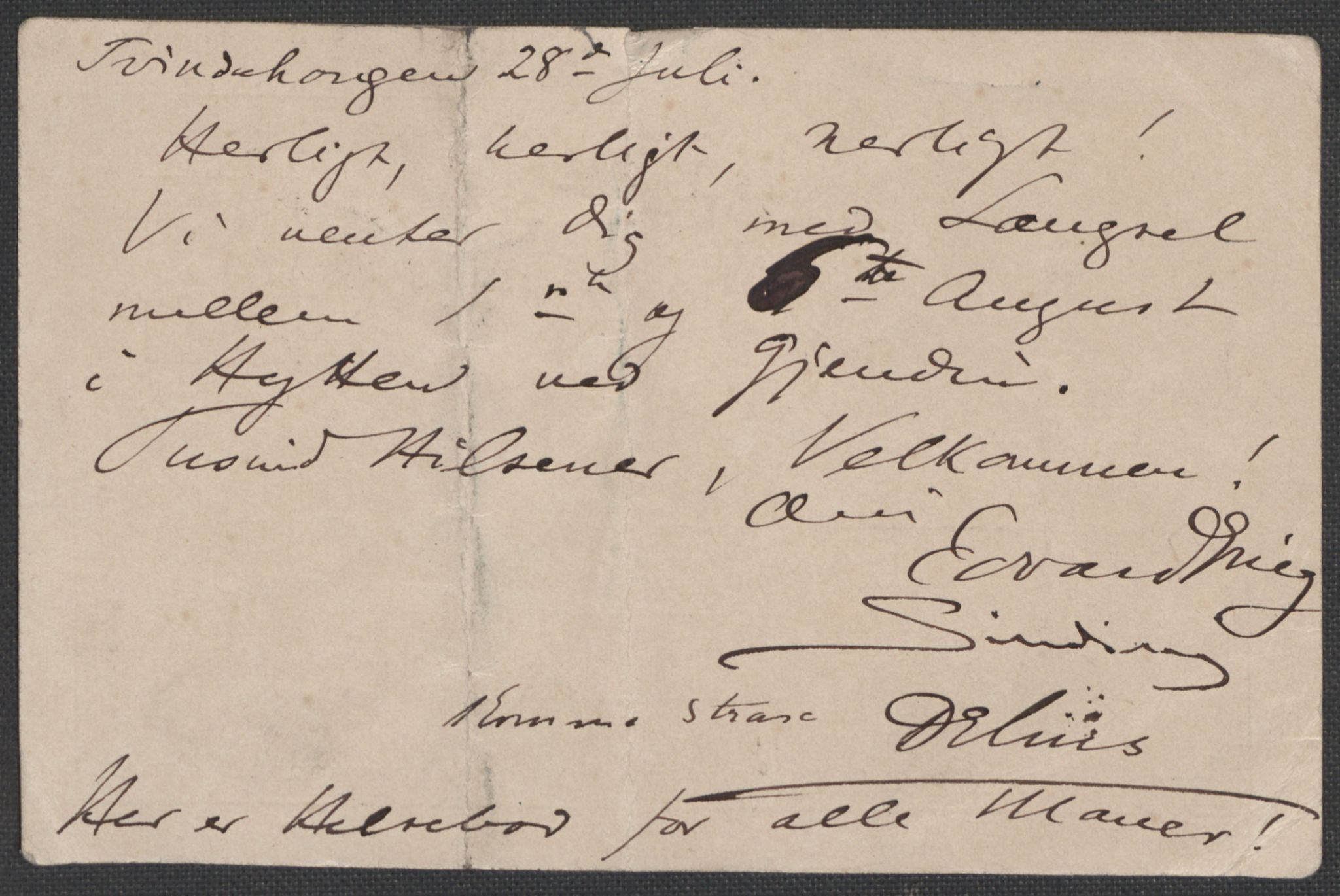 Beyer, Frants, AV/RA-PA-0132/F/L0001: Brev fra Edvard Grieg til Frantz Beyer og "En del optegnelser som kan tjene til kommentar til brevene" av Marie Beyer, 1872-1907, p. 306