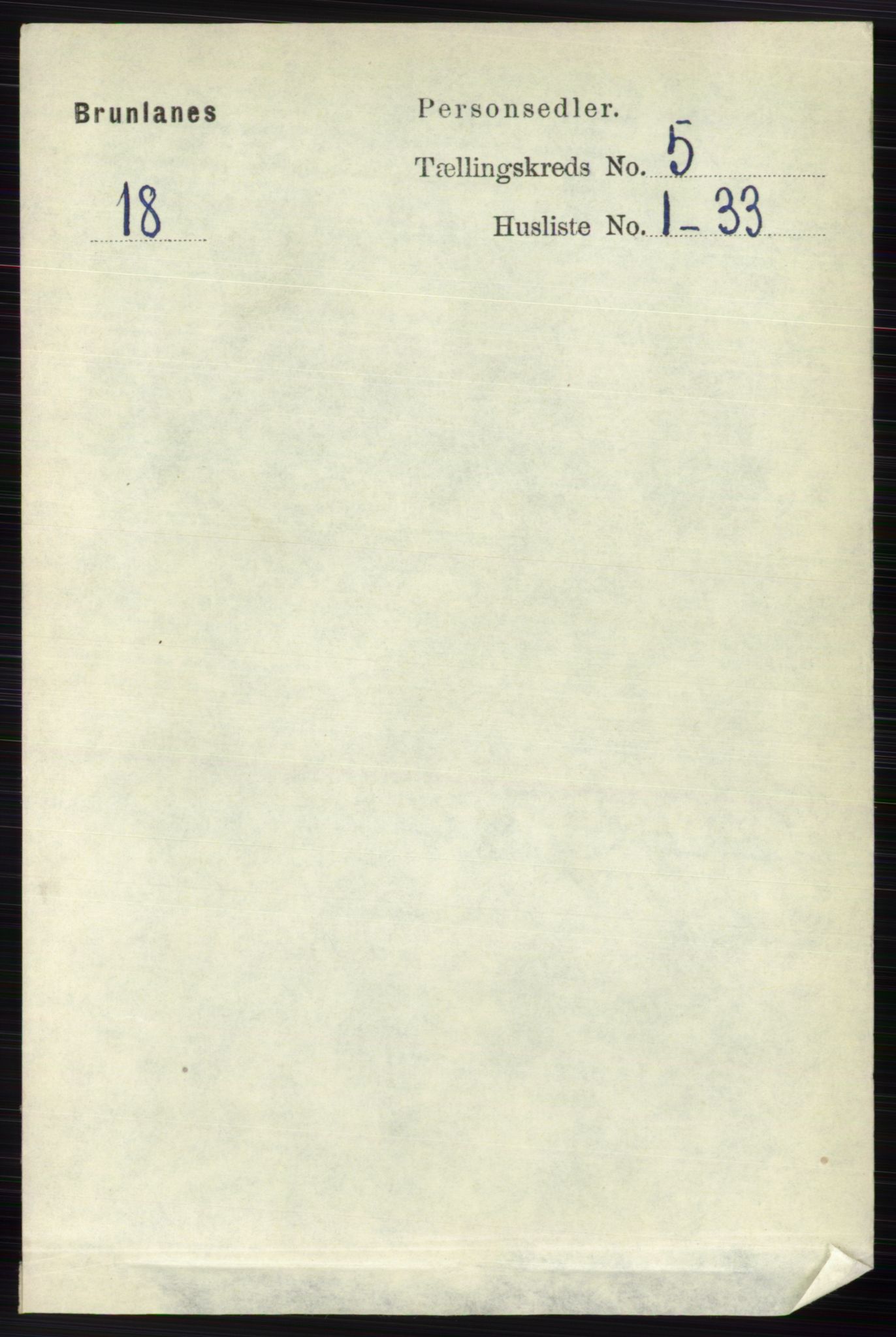 RA, 1891 census for 0726 Brunlanes, 1891, p. 2234