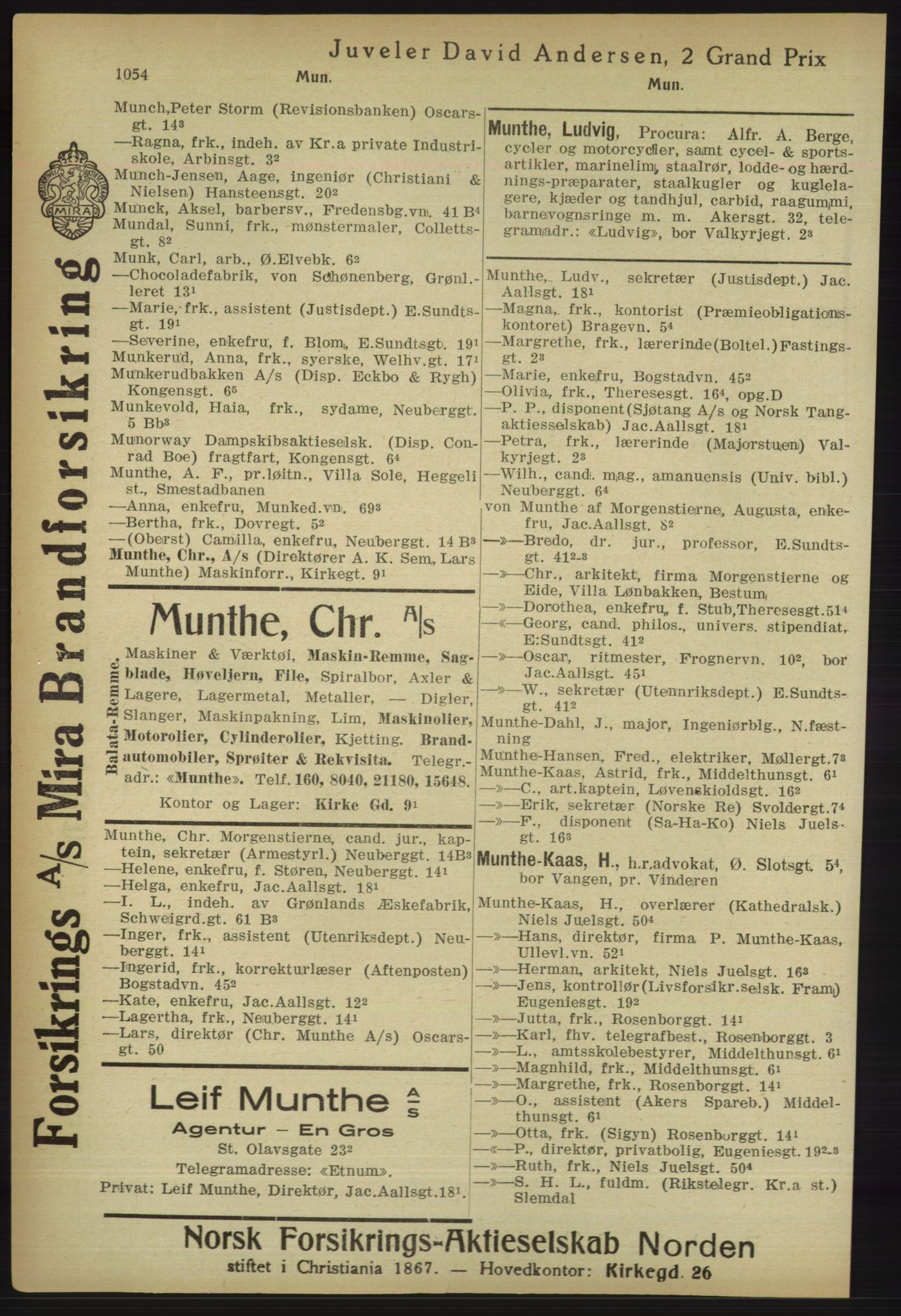 Kristiania/Oslo adressebok, PUBL/-, 1918, p. 1079