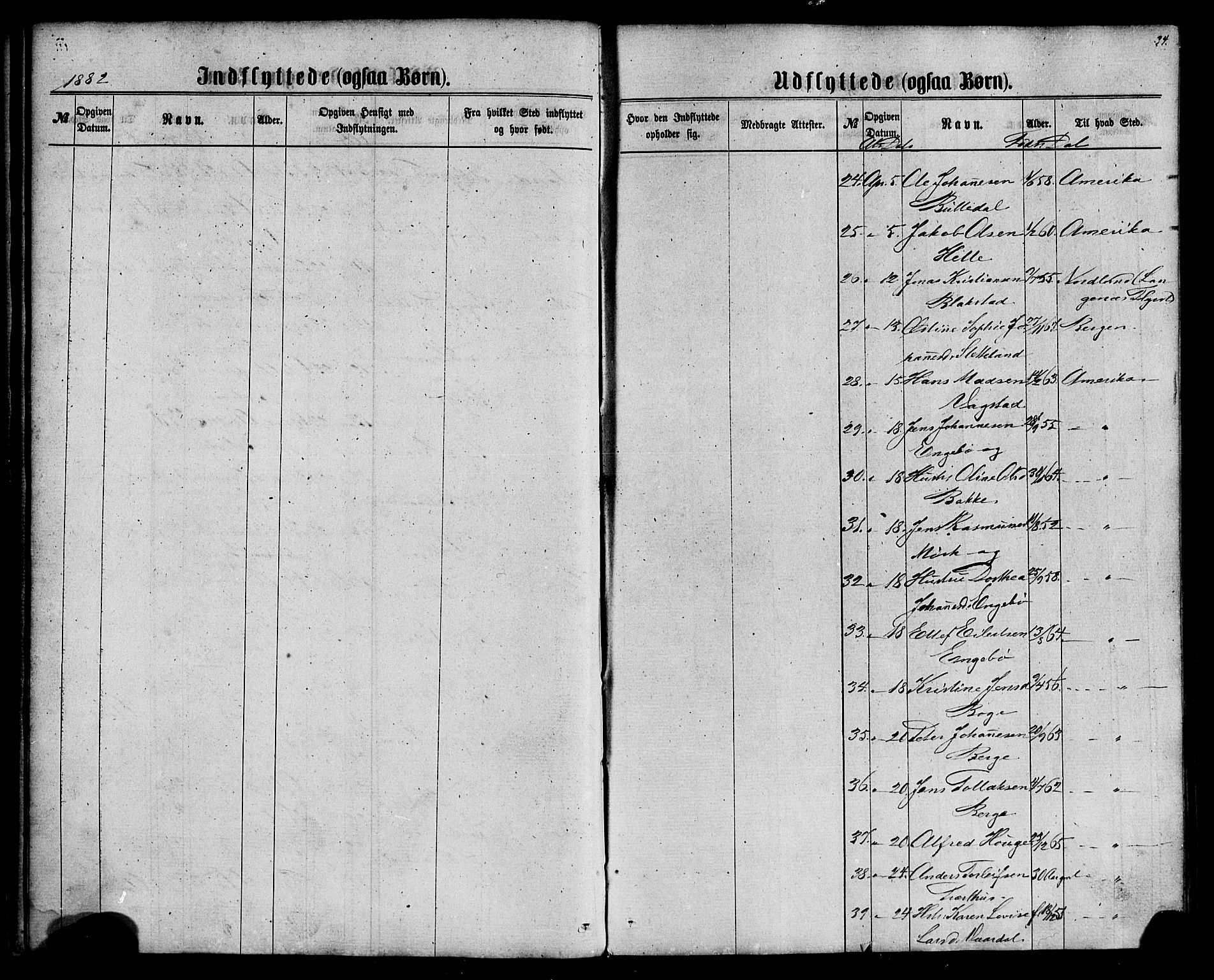 Fjaler sokneprestembete, AV/SAB-A-79801/H/Haa/Haaa/L0010: Parish register (official) no. A 10, 1866-1886, p. 34