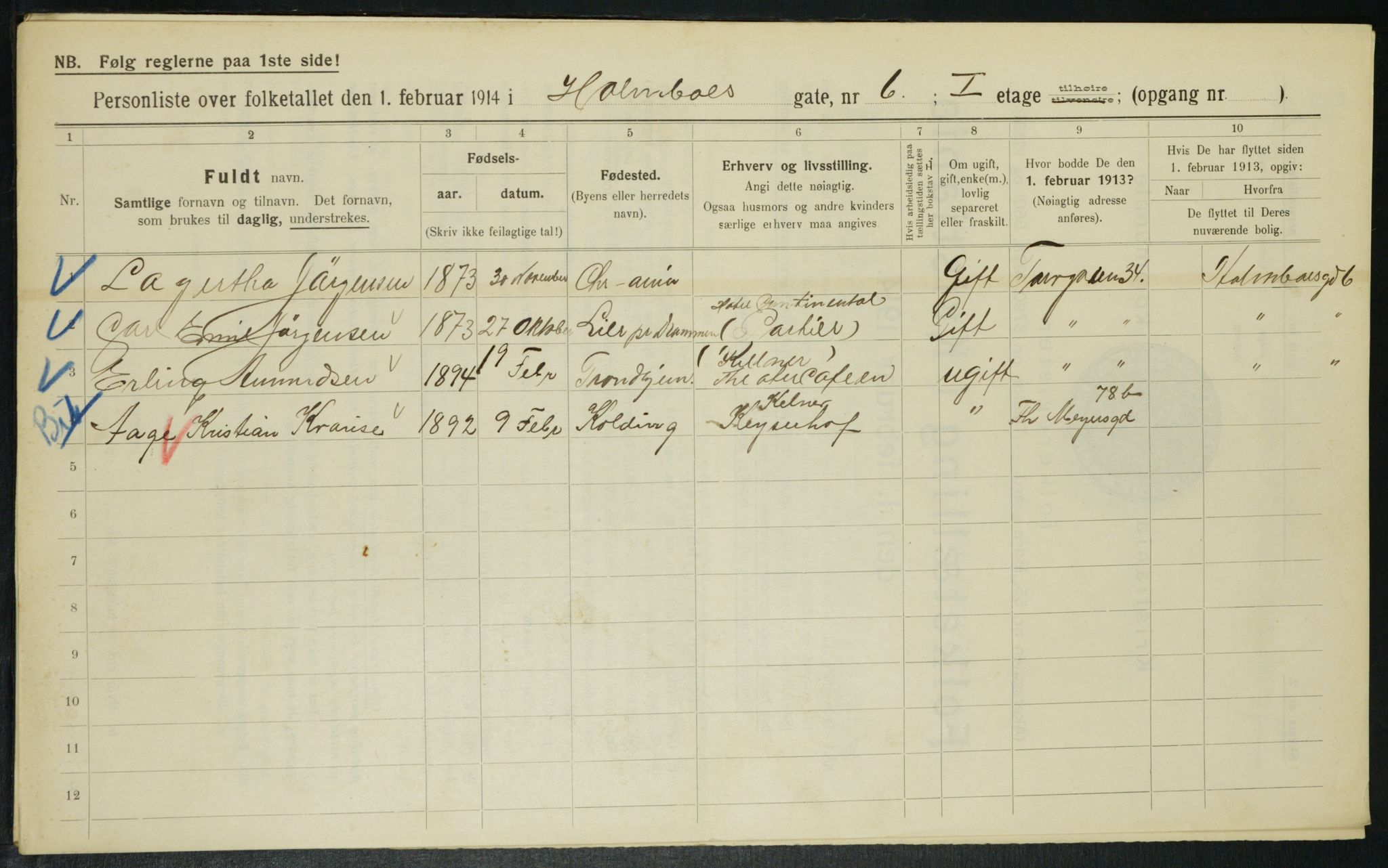 OBA, Municipal Census 1914 for Kristiania, 1914, p. 40863