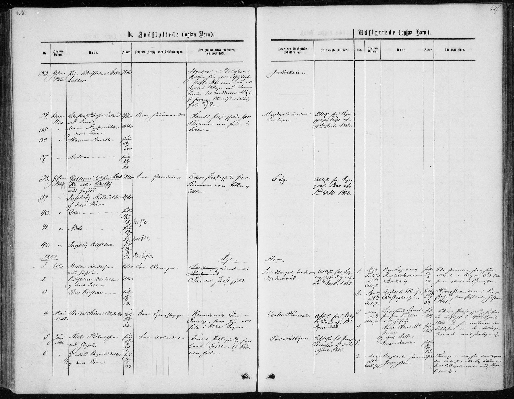 Skoger kirkebøker, AV/SAKO-A-59/F/Fa/L0004: Parish register (official) no. I 4, 1862-1872, p. 626-627