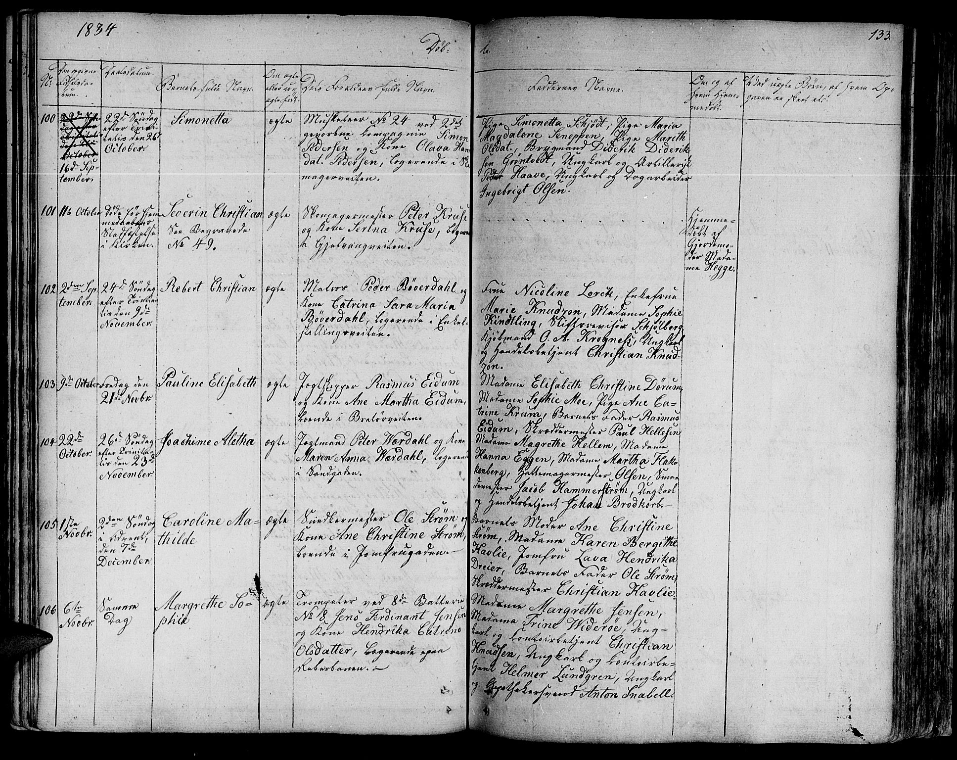 Ministerialprotokoller, klokkerbøker og fødselsregistre - Sør-Trøndelag, SAT/A-1456/602/L0108: Parish register (official) no. 602A06, 1821-1839, p. 133