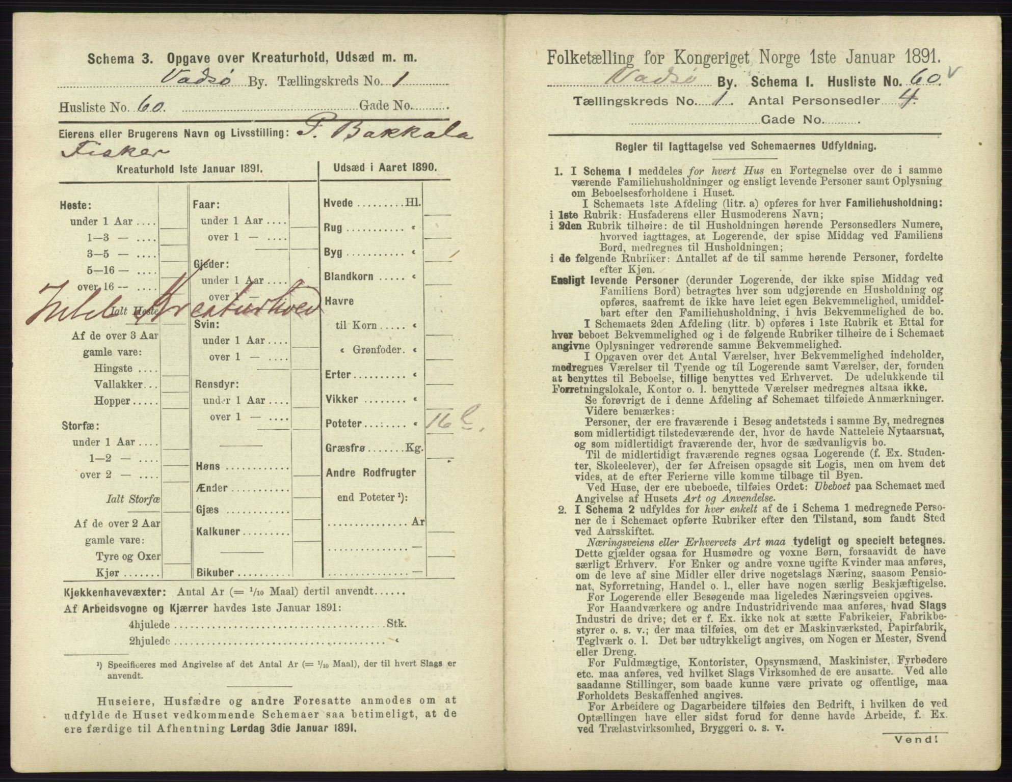 RA, 1891 census for 2003 Vadsø, 1891, p. 152