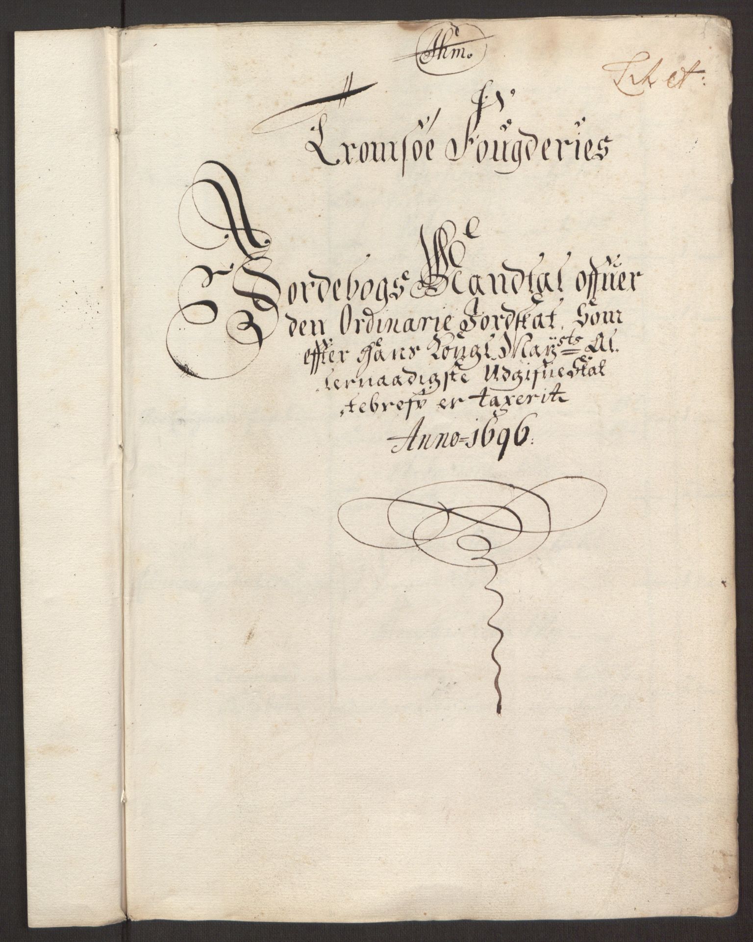 Rentekammeret inntil 1814, Reviderte regnskaper, Fogderegnskap, RA/EA-4092/R68/L4753: Fogderegnskap Senja og Troms, 1694-1696, p. 316