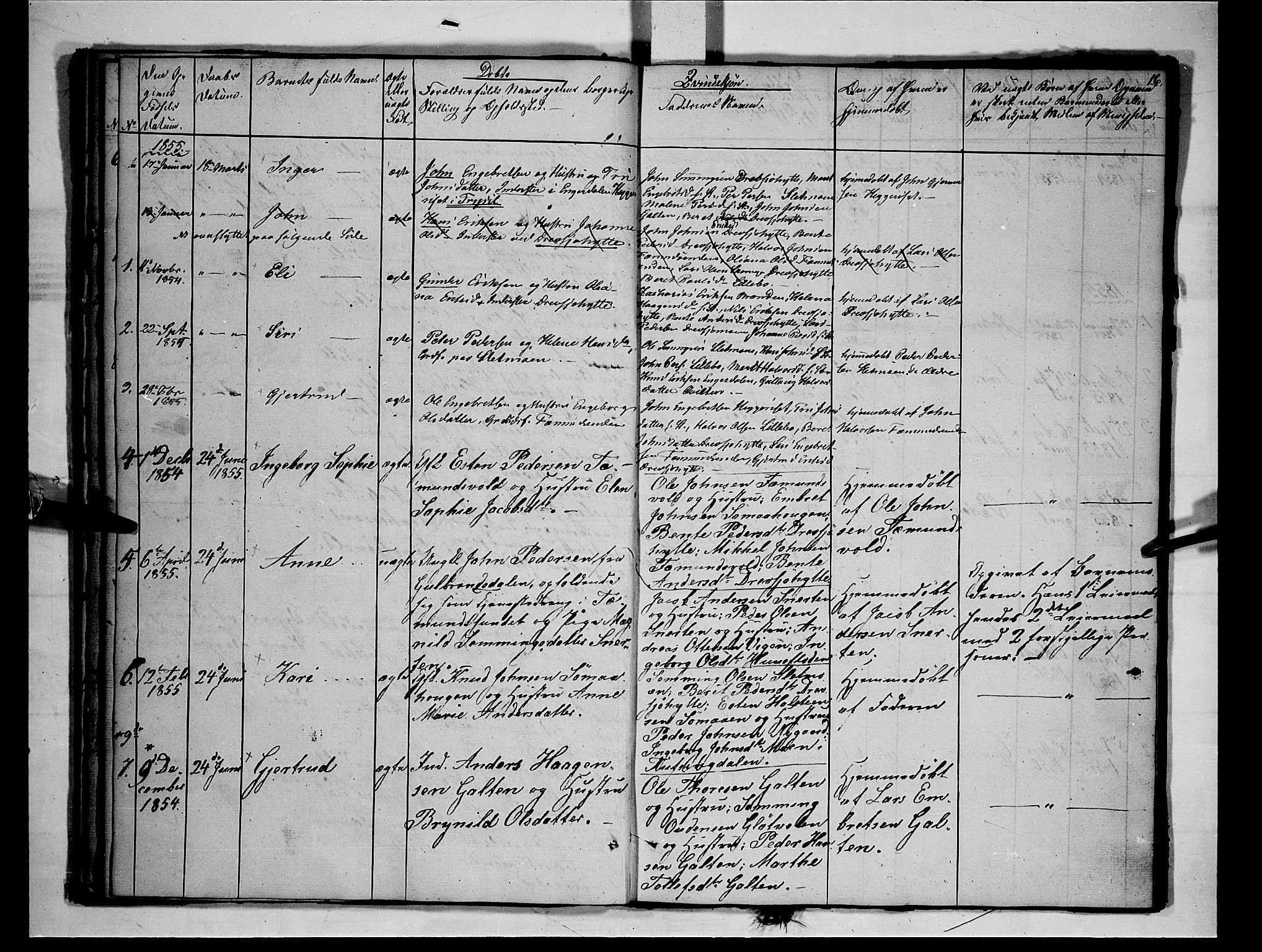 Rendalen prestekontor, SAH/PREST-054/H/Ha/Hab/L0001: Parish register (copy) no. 1, 1847-1857, p. 16