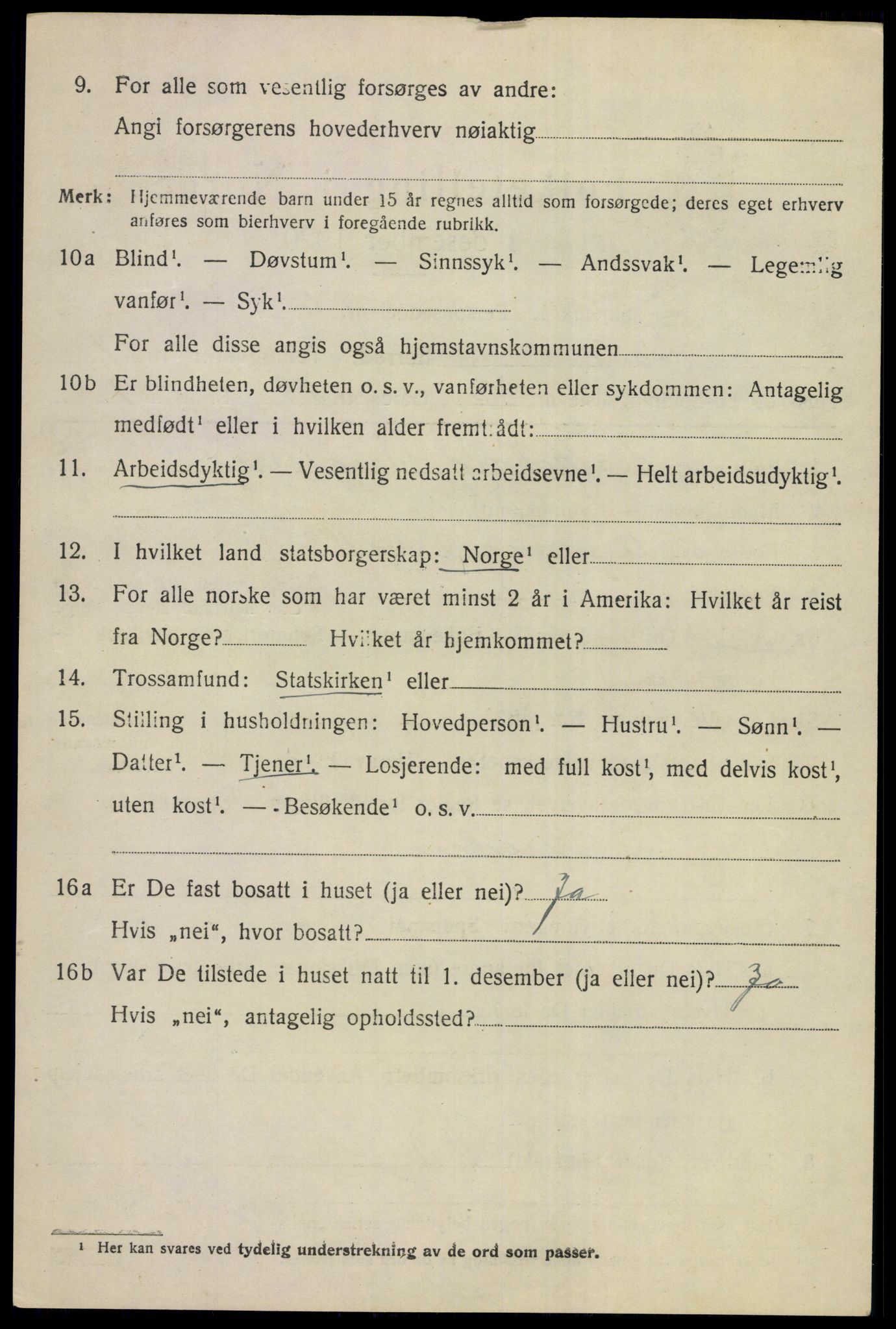 SAKO, 1920 census for Hole, 1920, p. 3360