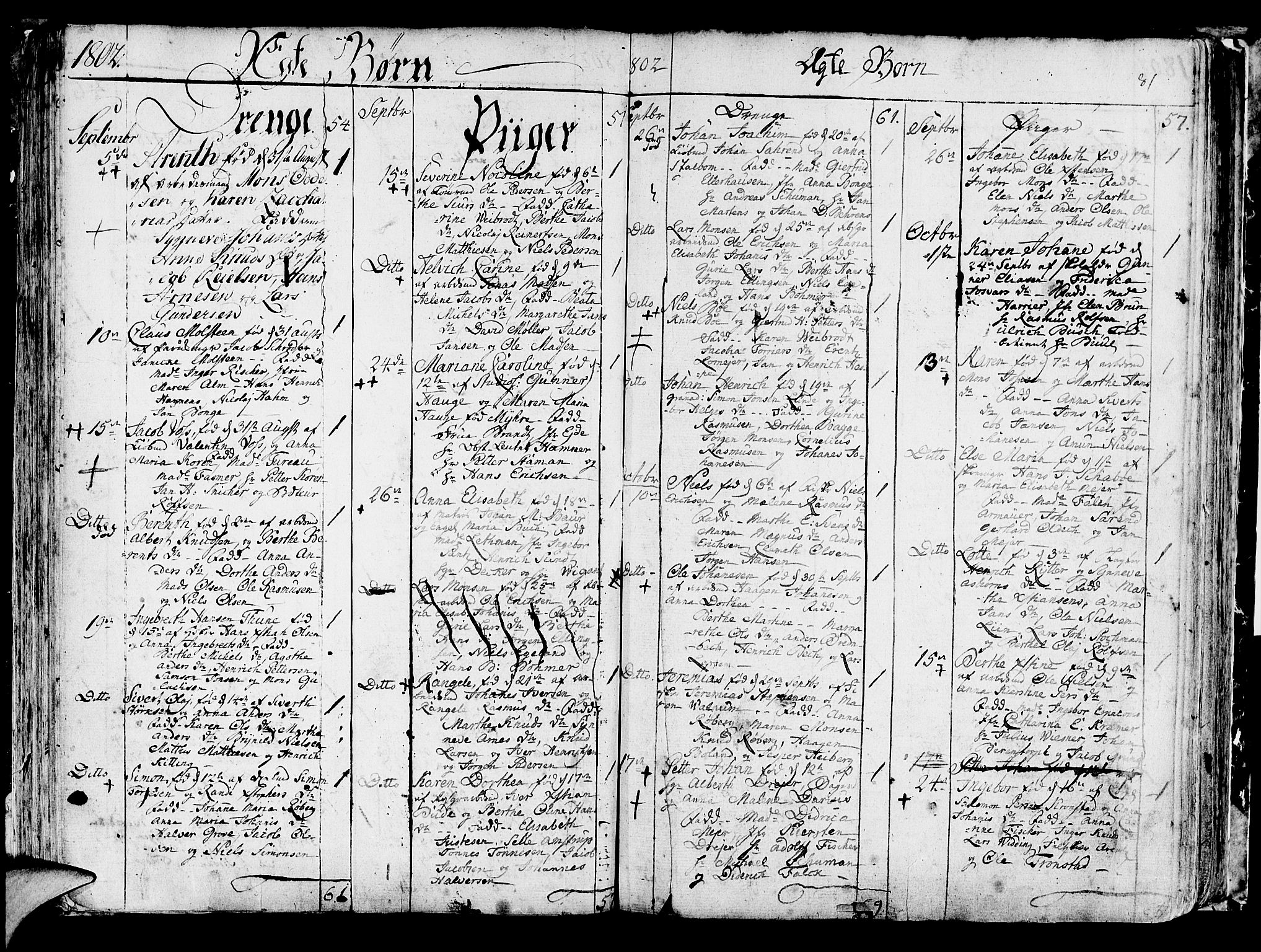 Korskirken sokneprestembete, AV/SAB-A-76101/H/Haa/L0006: Parish register (official) no. A 6, 1790-1820, p. 81