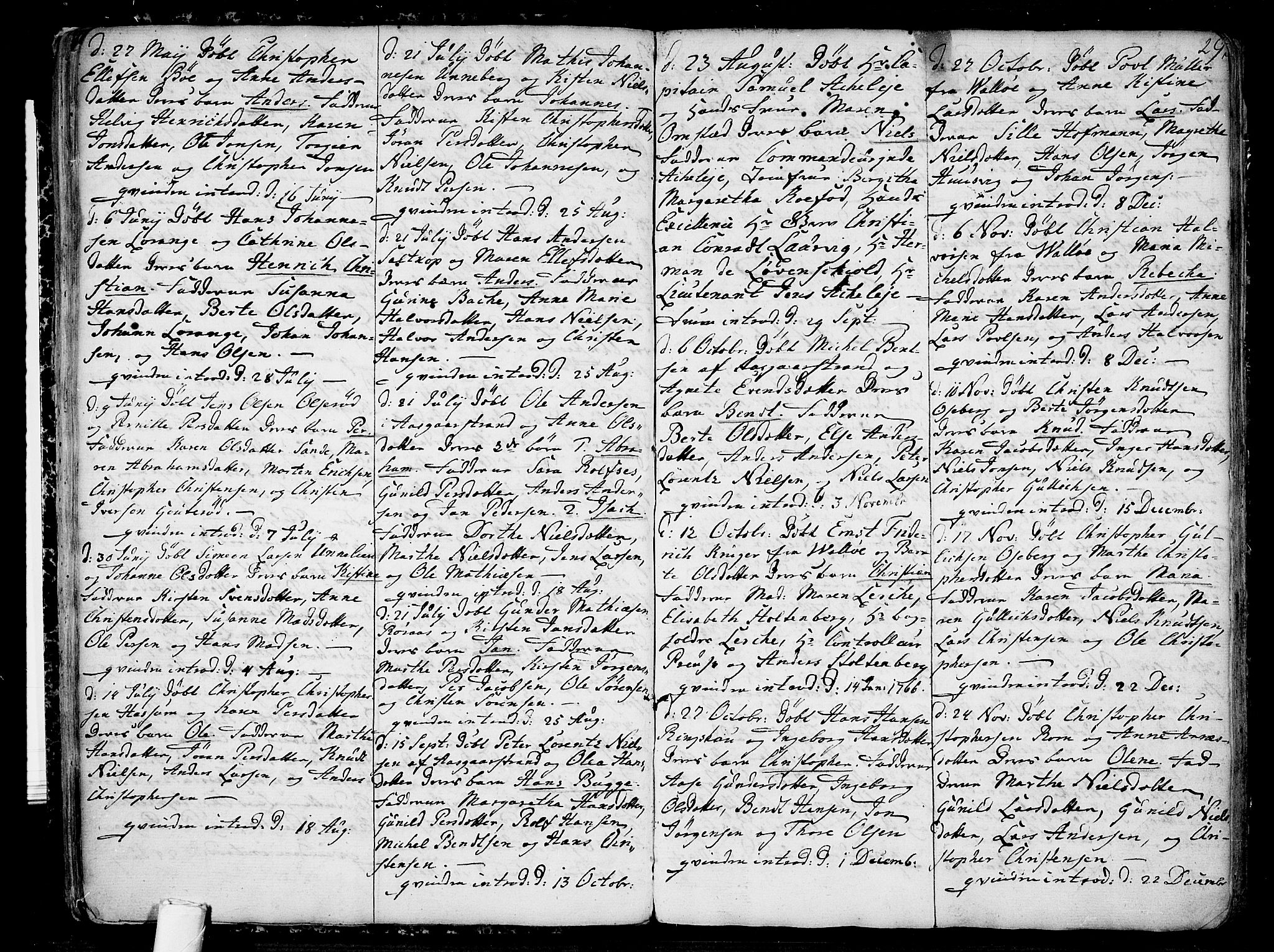 Sem kirkebøker, AV/SAKO-A-5/F/Fb/L0002: Parish register (official) no. II 2, 1764-1792, p. 29