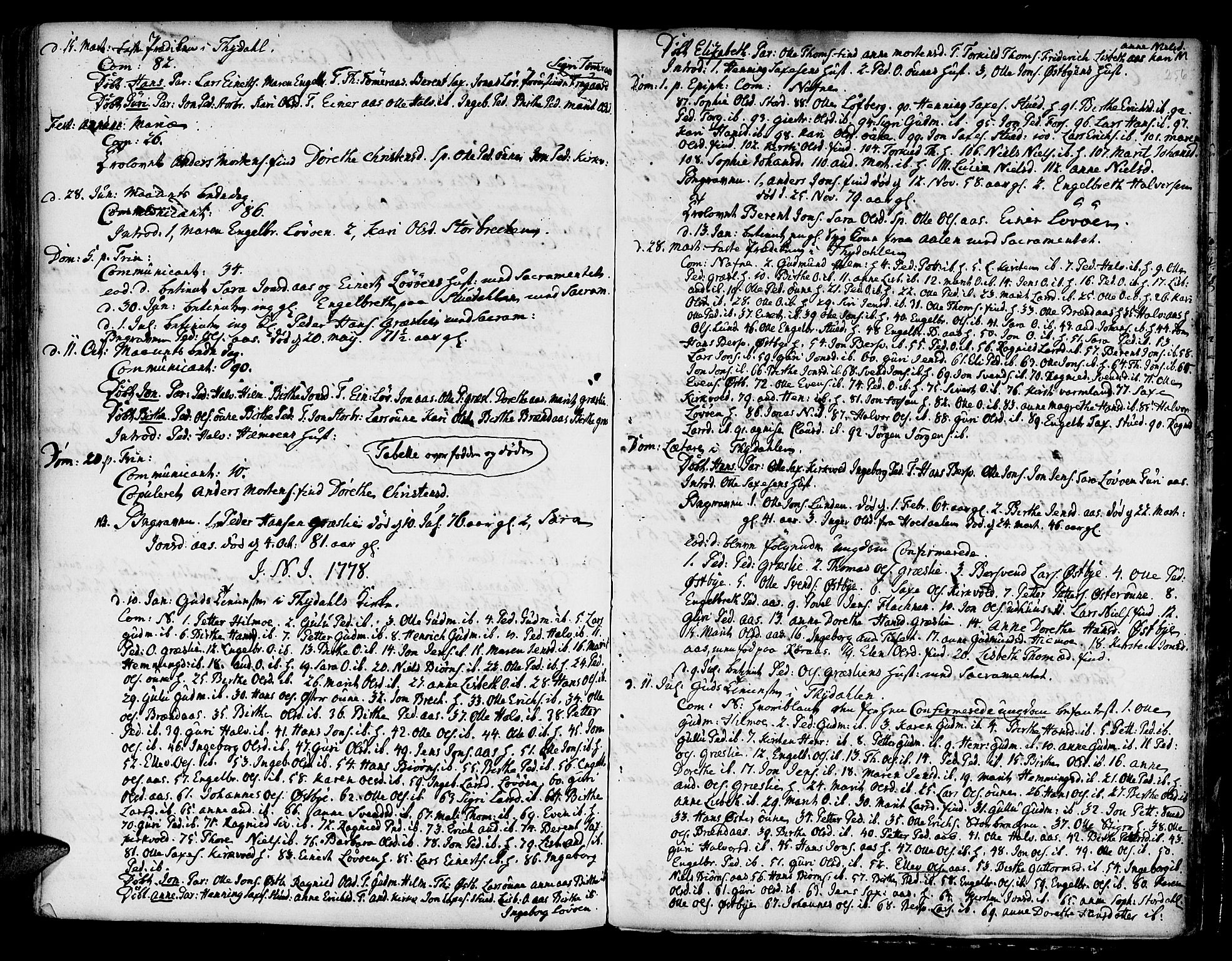 Ministerialprotokoller, klokkerbøker og fødselsregistre - Sør-Trøndelag, SAT/A-1456/695/L1139: Parish register (official) no. 695A02 /2, 1776-1790, p. 256