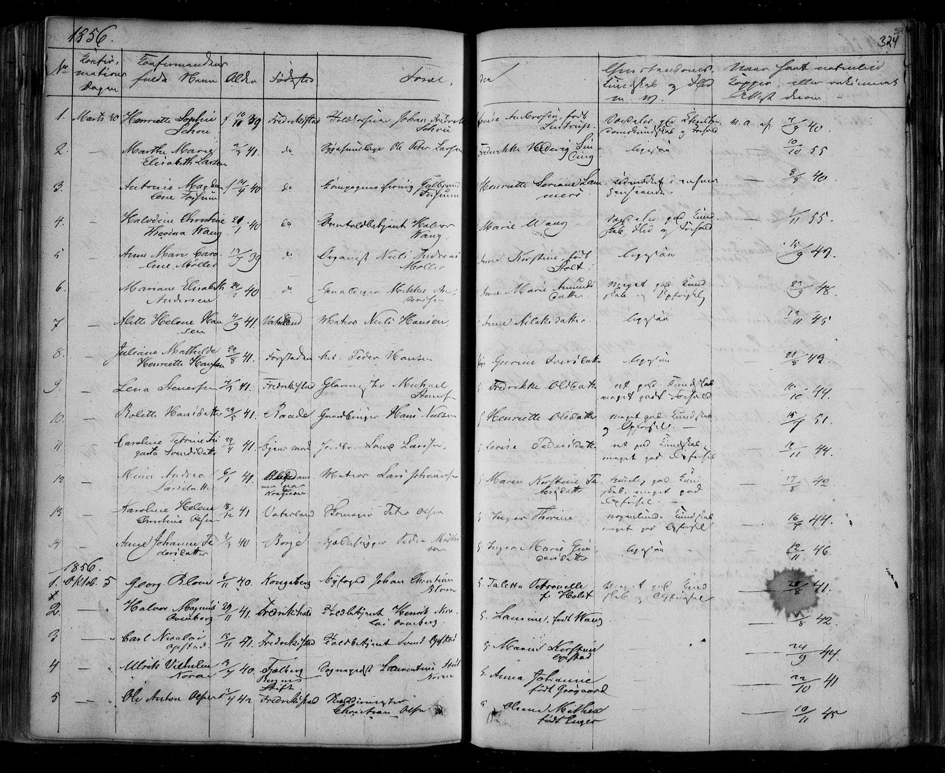 Fredrikstad prestekontor Kirkebøker, AV/SAO-A-11082/F/Fa/L0005: Parish register (official) no. 5, 1835-1856, p. 324