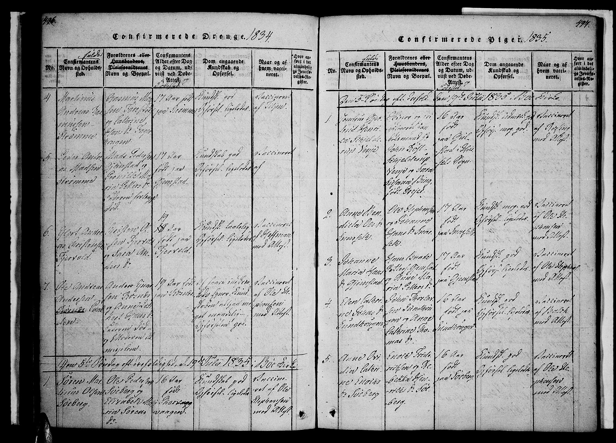 Ministerialprotokoller, klokkerbøker og fødselsregistre - Nordland, SAT/A-1459/891/L1298: Parish register (official) no. 891A03, 1820-1840, p. 496-497