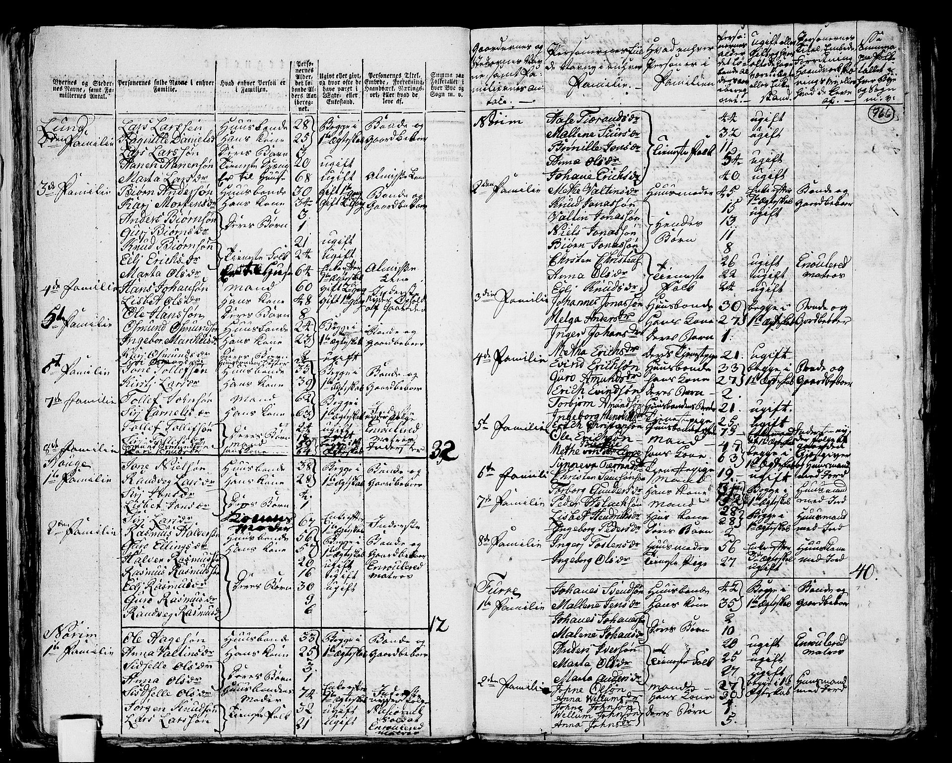 RA, 1801 census for 1139P Nedstrand, 1801, p. 465b-466a