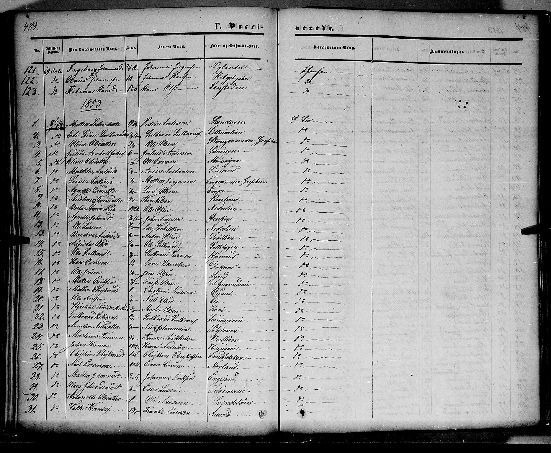 Nes prestekontor, Hedmark, SAH/PREST-020/K/Ka/L0004: Parish register (official) no. 4, 1852-1886, p. 483