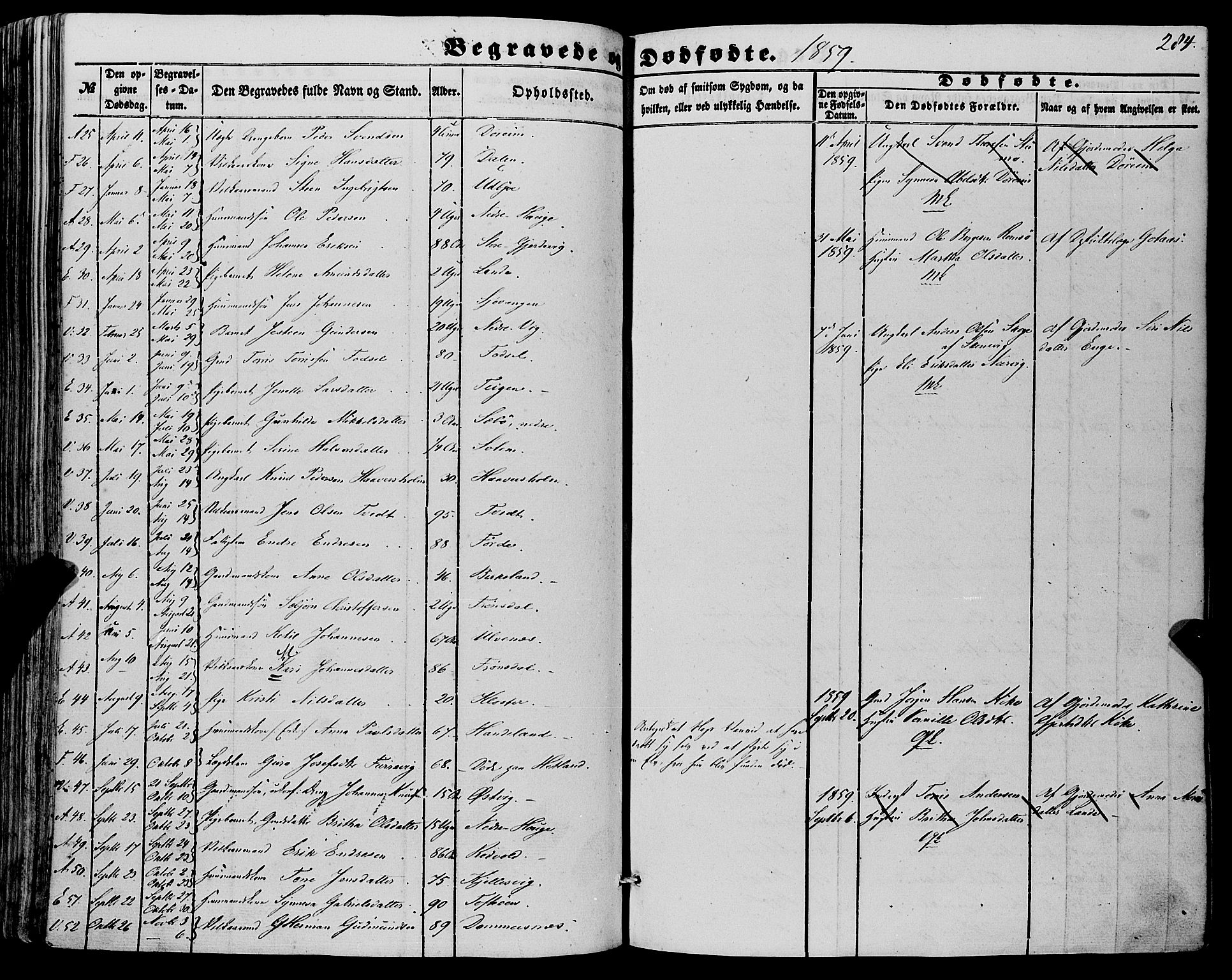 Fjelberg sokneprestembete, SAB/A-75201/H/Haa: Parish register (official) no. A 7, 1851-1867, p. 284