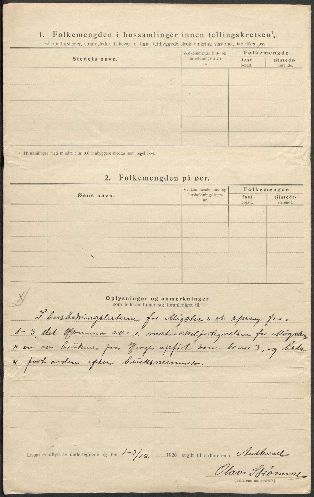 SAB, 1920 census for Austevoll, 1920, p. 19