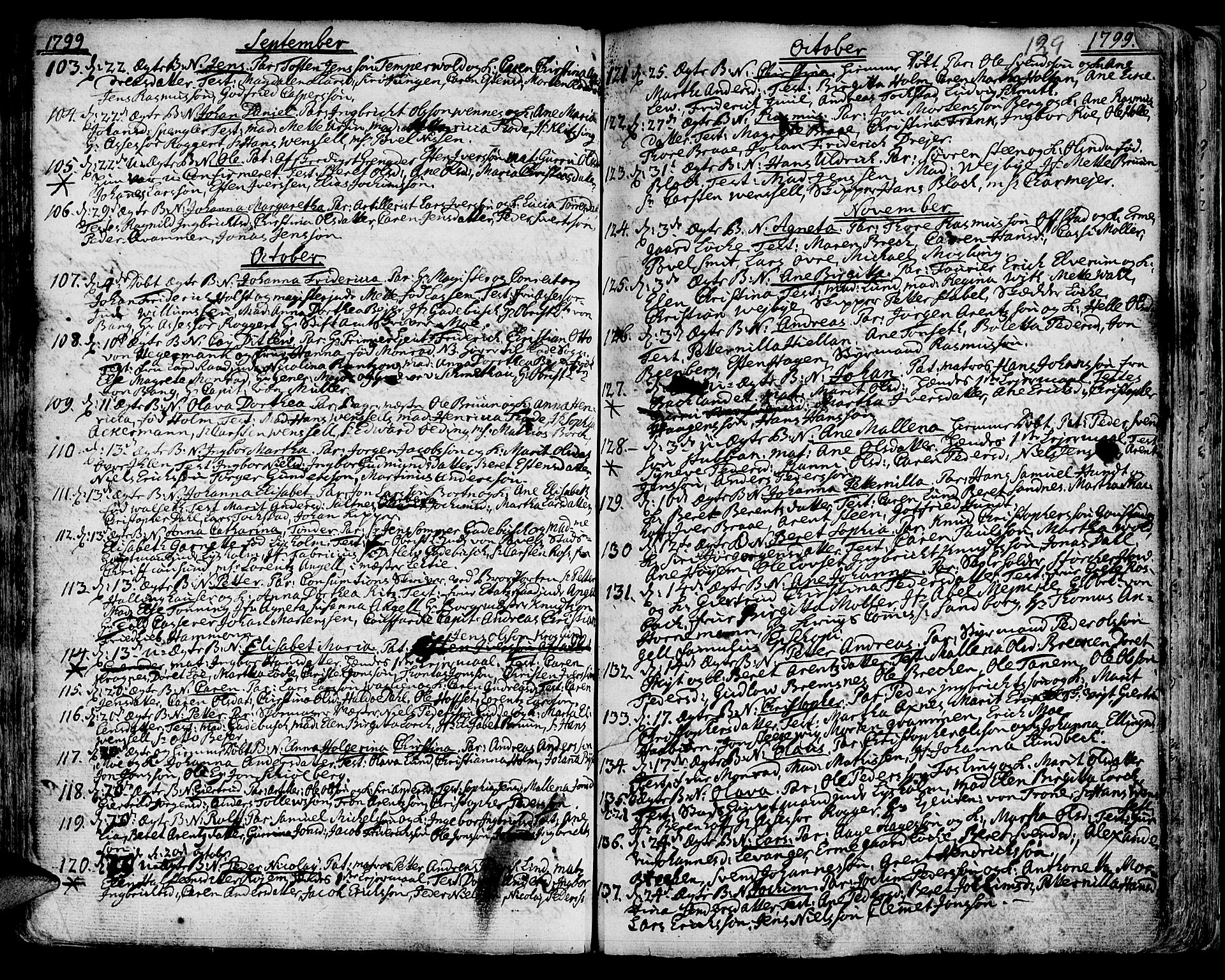 Ministerialprotokoller, klokkerbøker og fødselsregistre - Sør-Trøndelag, SAT/A-1456/601/L0039: Parish register (official) no. 601A07, 1770-1819, p. 129