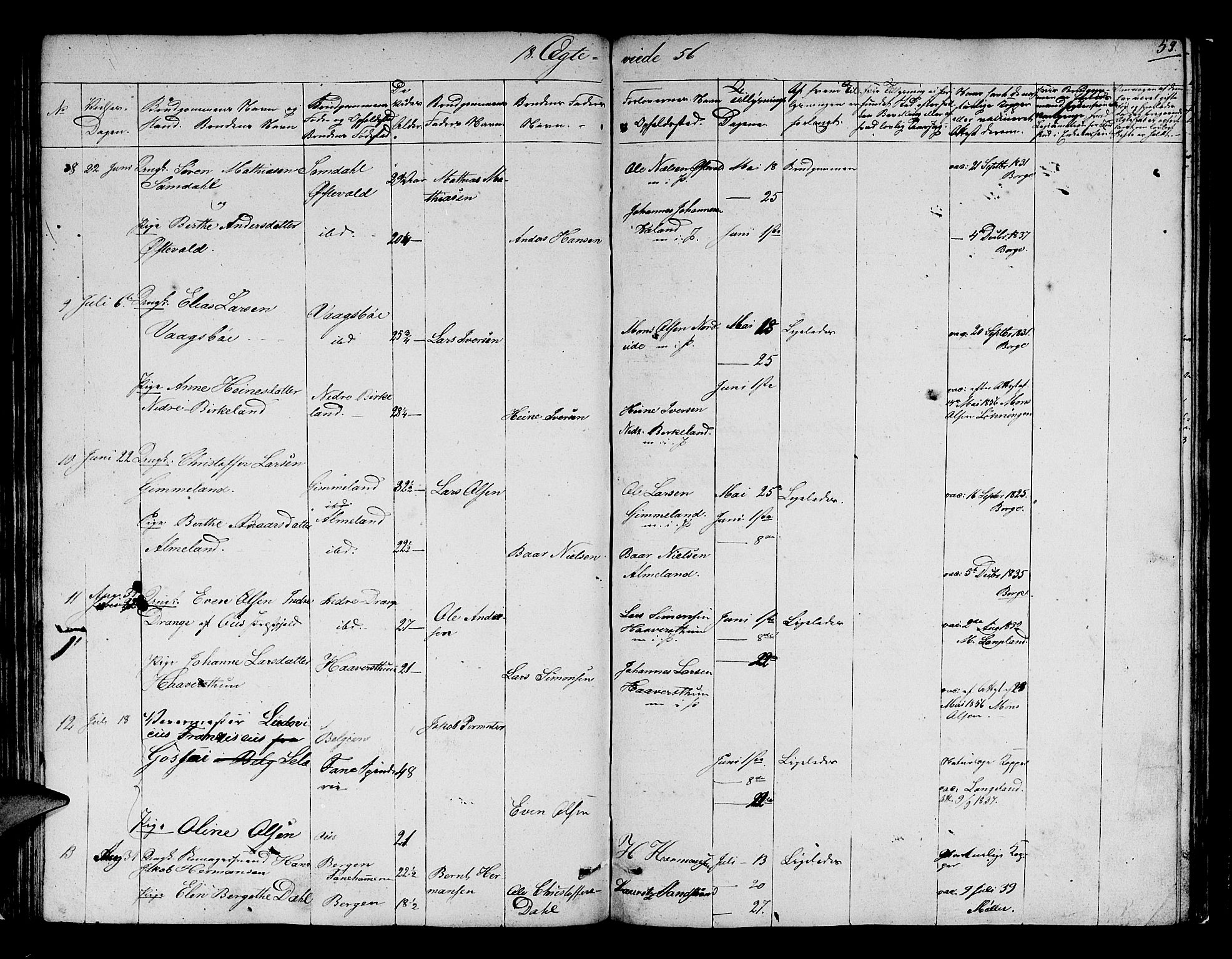 Fana Sokneprestembete, SAB/A-75101/H/Hab/Habb/L0002: Parish register (copy) no. B 2, 1851-1860, p. 59