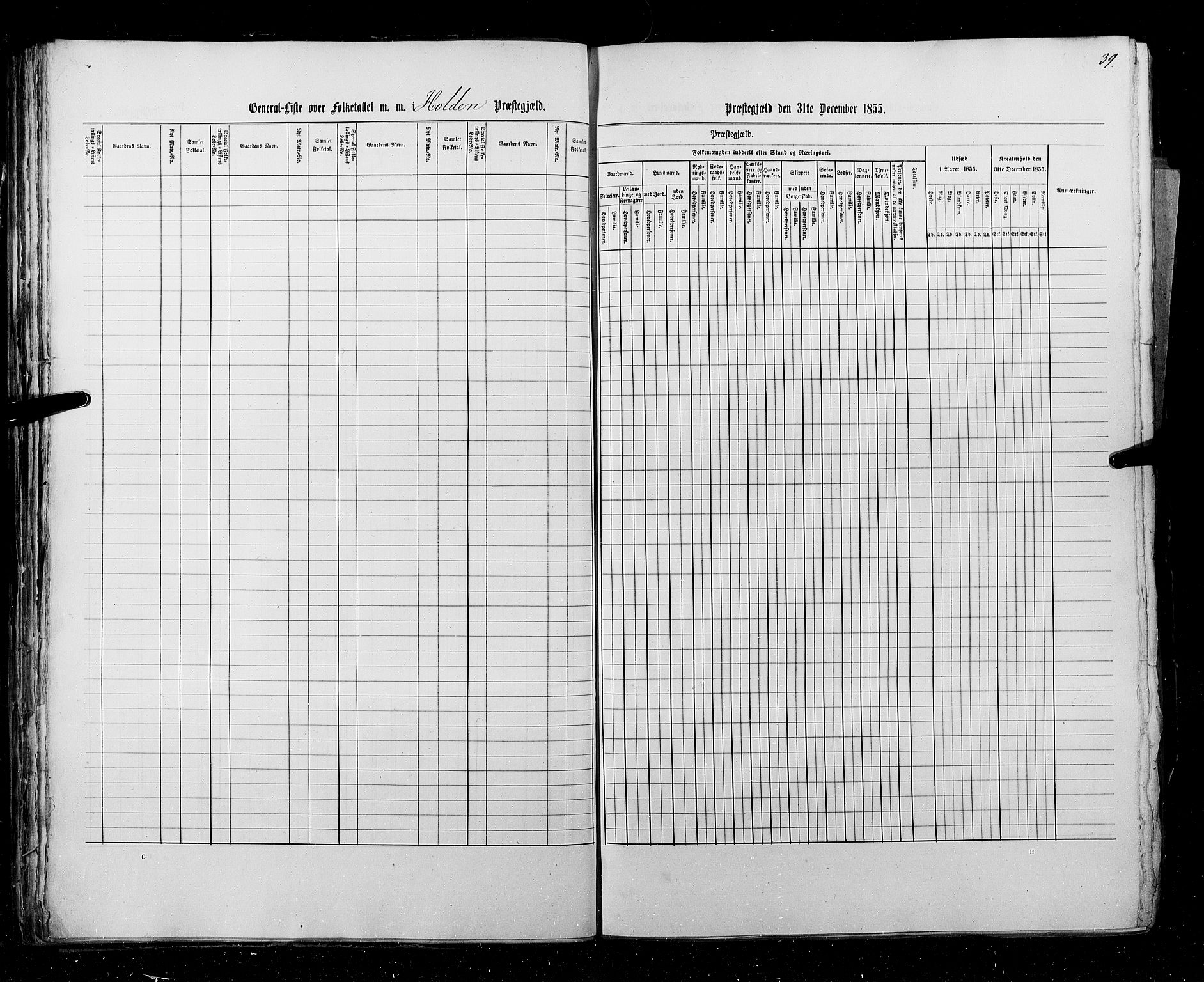 RA, Census 1855, vol. 3: Bratsberg amt, Nedenes amt og Lister og Mandal amt, 1855, p. 39