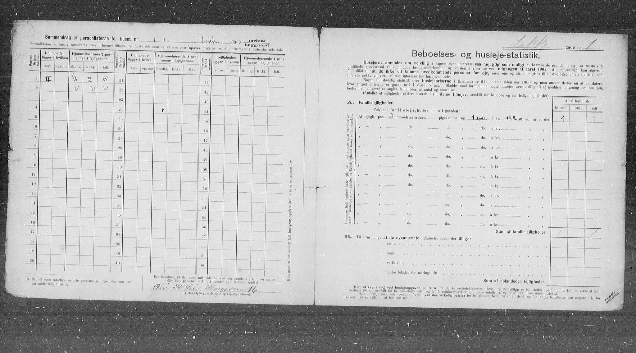 OBA, Municipal Census 1905 for Kristiania, 1905, p. 29041