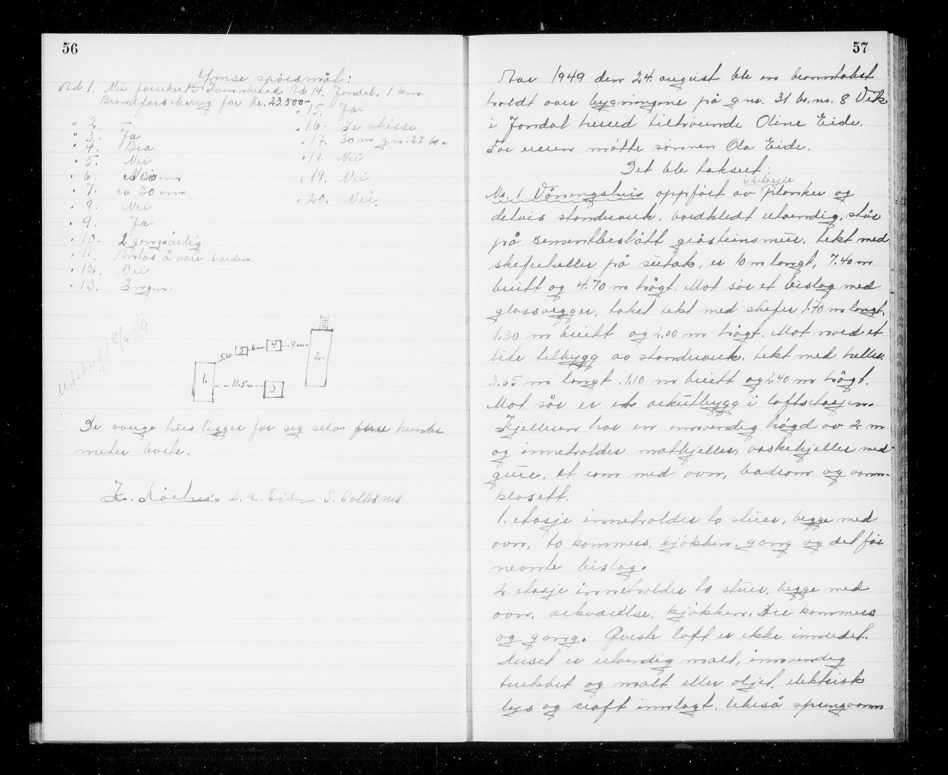 Lensmannen i Jondal, AV/SAB-A-33101/0012/L0003: Branntakstprotokoll, 1948-1951, p. 56-57