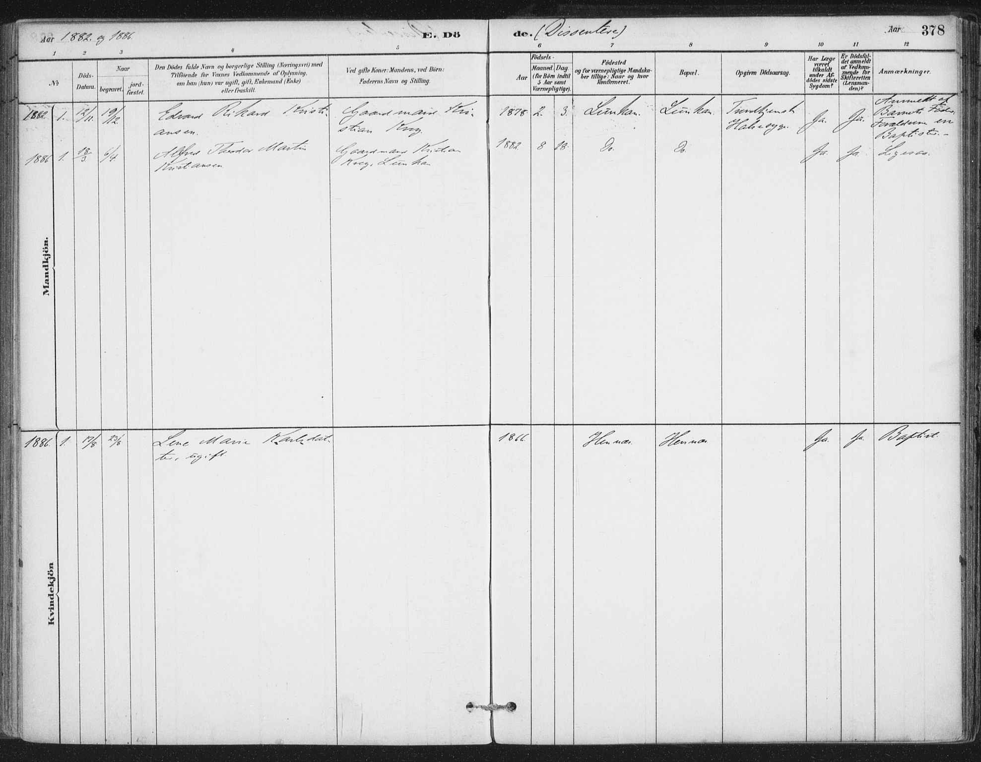 Ministerialprotokoller, klokkerbøker og fødselsregistre - Nordland, SAT/A-1459/888/L1244: Parish register (official) no. 888A10, 1880-1890, p. 376