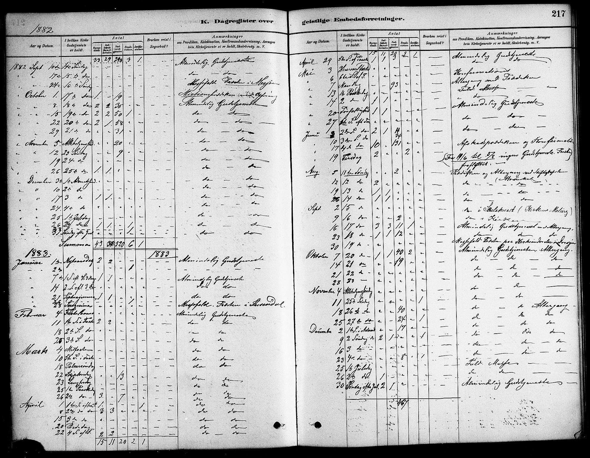 Ministerialprotokoller, klokkerbøker og fødselsregistre - Nordland, AV/SAT-A-1459/823/L0330: Parish register (copy) no. 823C02, 1879-1916, p. 217