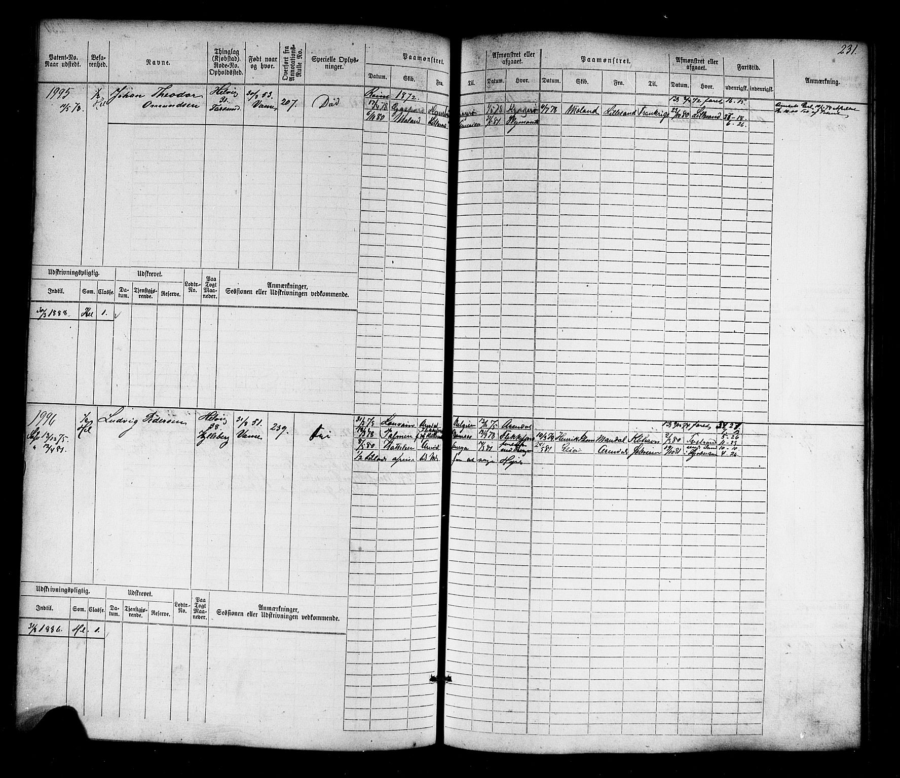 Farsund mønstringskrets, SAK/2031-0017/F/Fb/L0017: Hovedrulle nr 1537-2300, Z-9, 1868-1904, p. 243