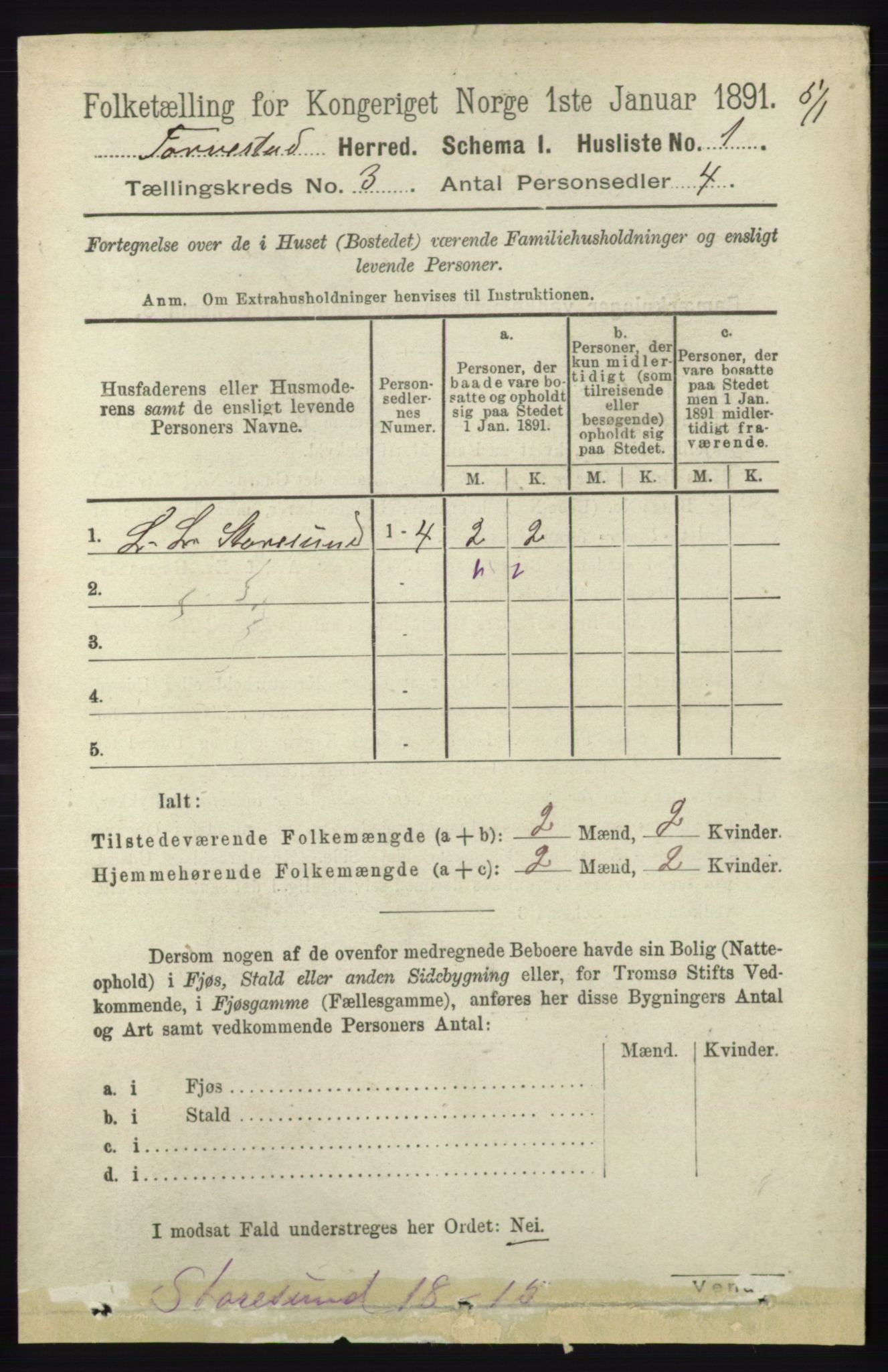 RA, 1891 census for 1152 Torvastad, 1891, p. 871