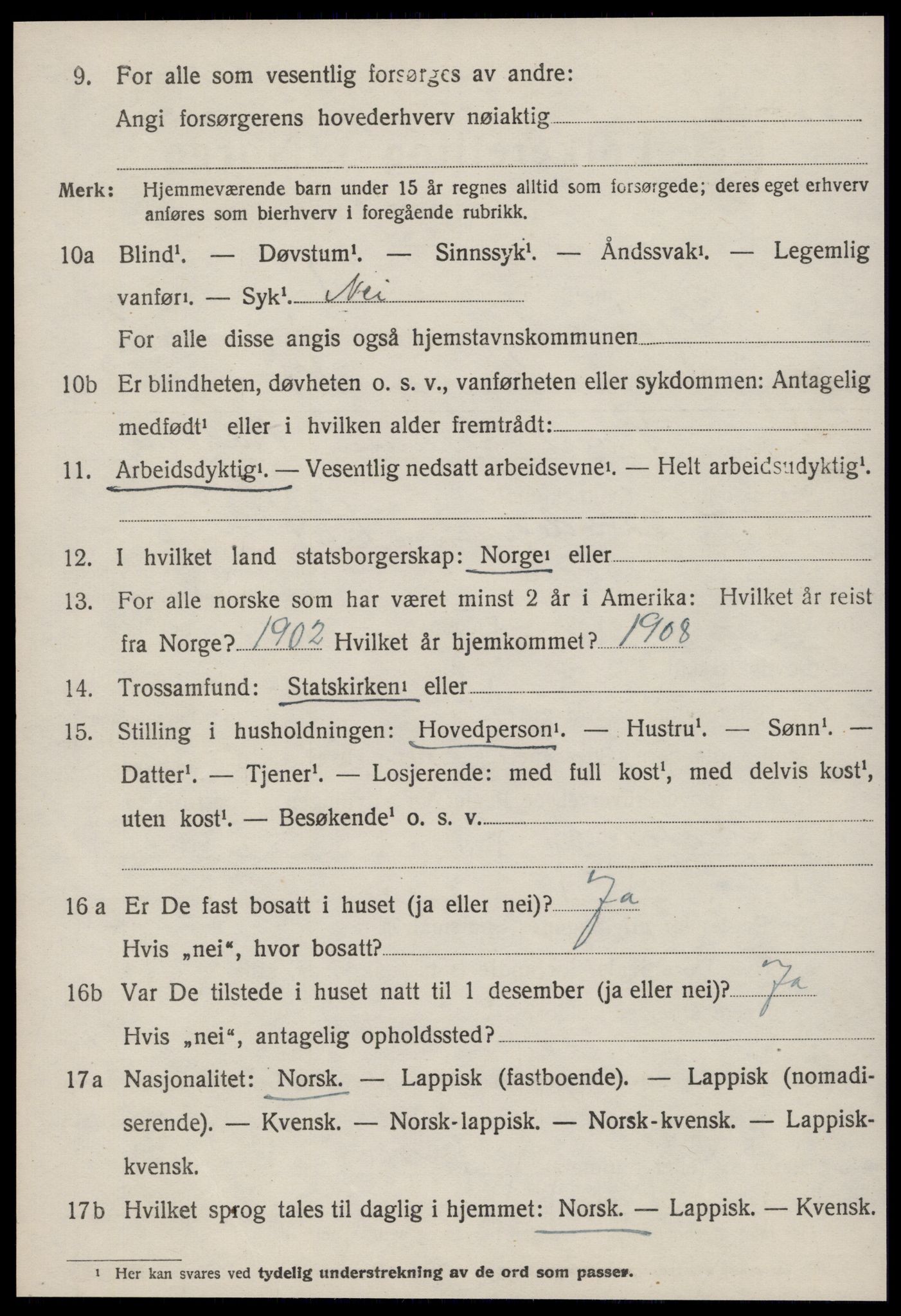 SAT, 1920 census for Stjørna, 1920, p. 3843