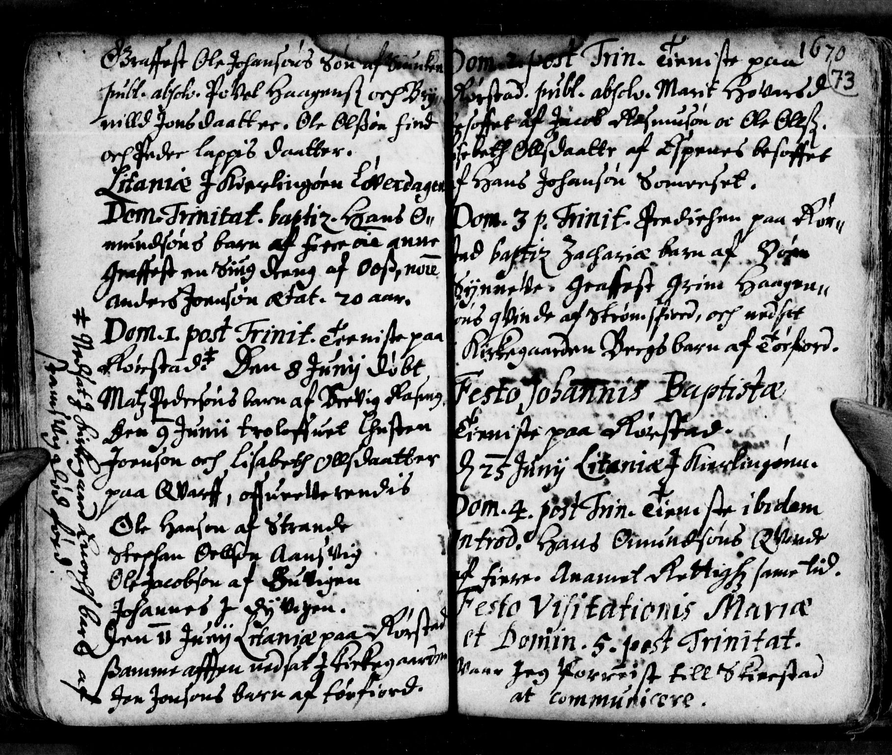 Ministerialprotokoller, klokkerbøker og fødselsregistre - Nordland, SAT/A-1459/853/L0762: Parish register (official) no. 853A01, 1664-1688, p. 73