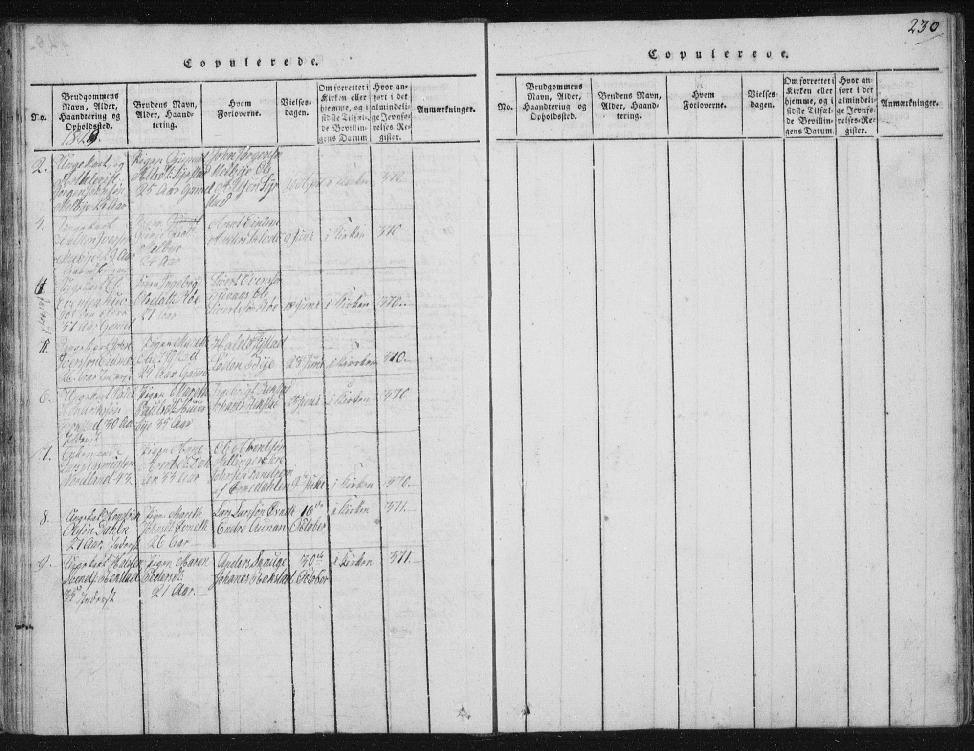 Ministerialprotokoller, klokkerbøker og fødselsregistre - Sør-Trøndelag, SAT/A-1456/665/L0770: Parish register (official) no. 665A05, 1817-1829, p. 230