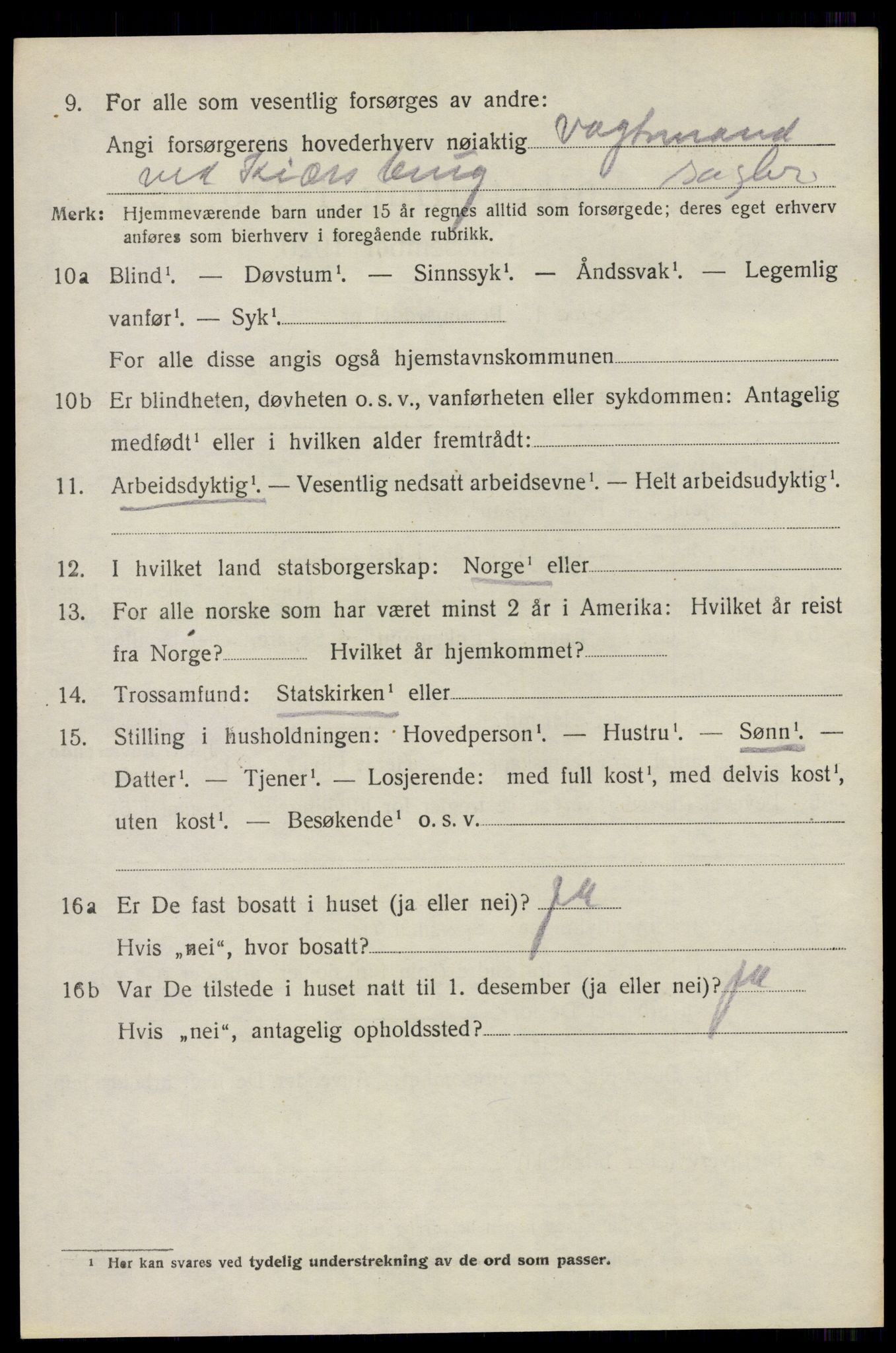 SAO, 1920 census for Glemmen, 1920, p. 11182