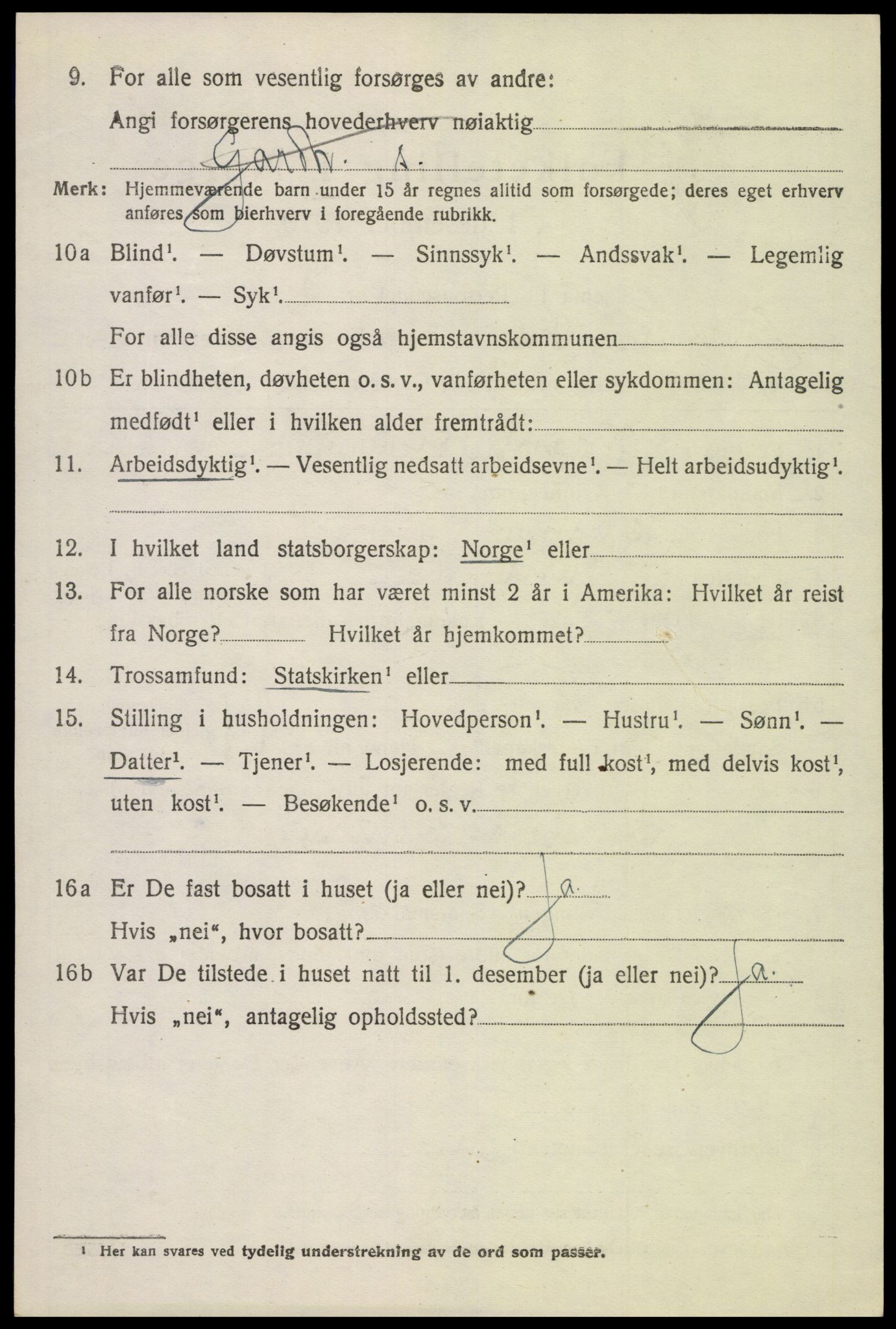 SAH, 1920 census for Lunner, 1920, p. 2876