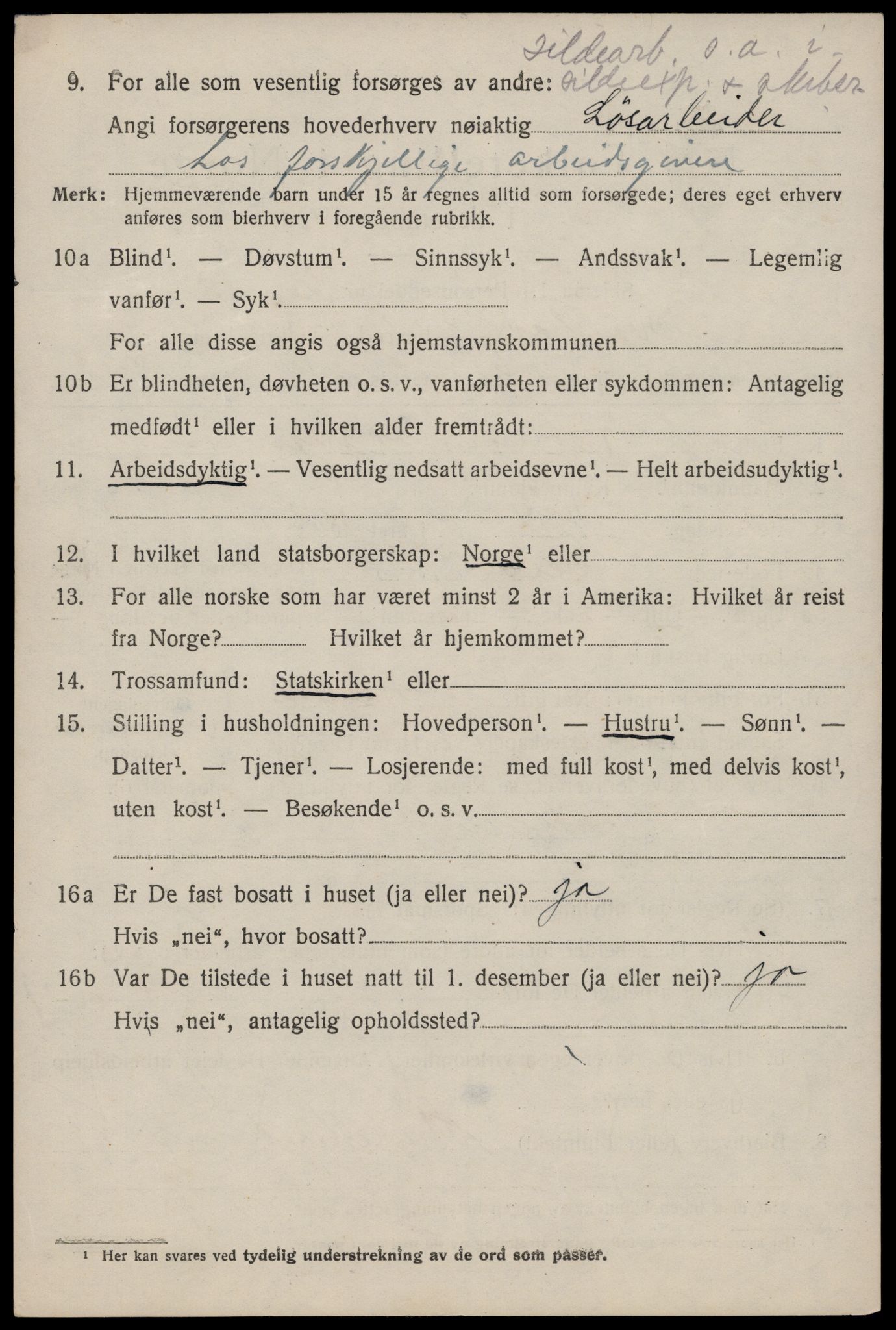 SAST, 1920 census for Torvastad, 1920, p. 2939