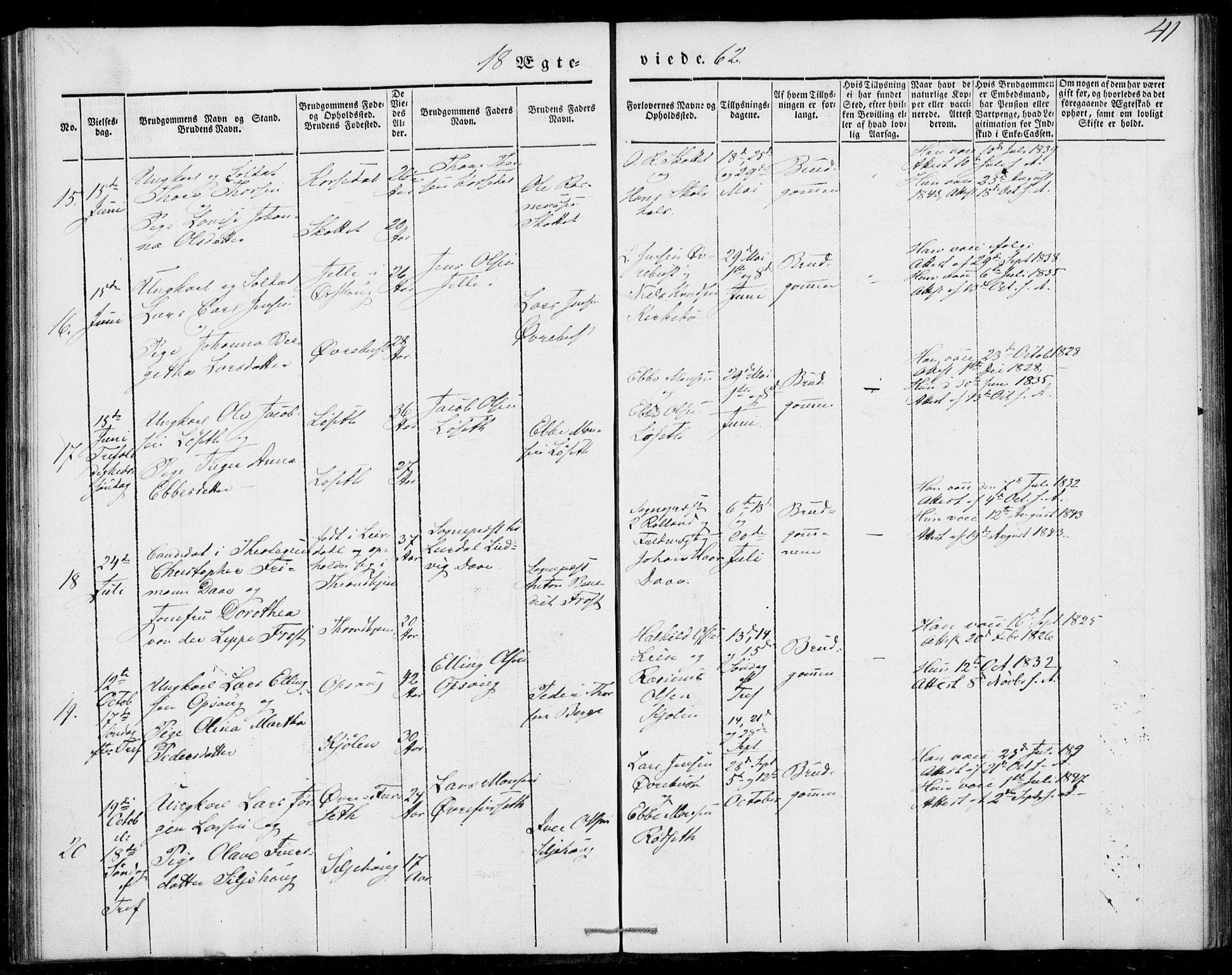 Ministerialprotokoller, klokkerbøker og fødselsregistre - Møre og Romsdal, AV/SAT-A-1454/520/L0276: Parish register (official) no. 520A06, 1844-1881, p. 41