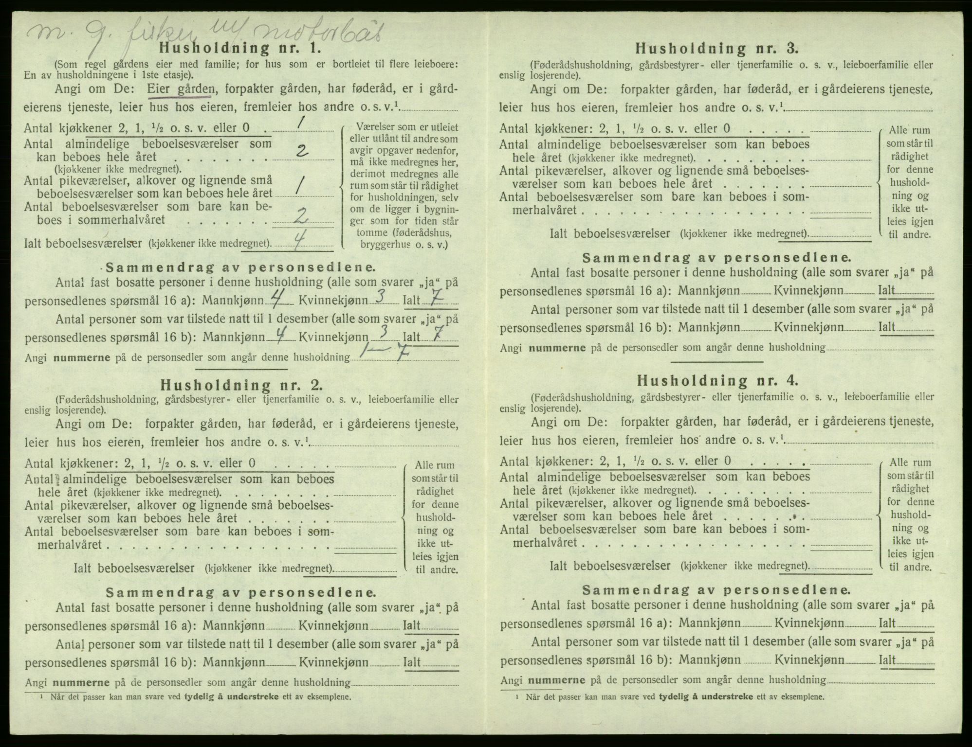 SAB, 1920 census for Sund, 1920, p. 279