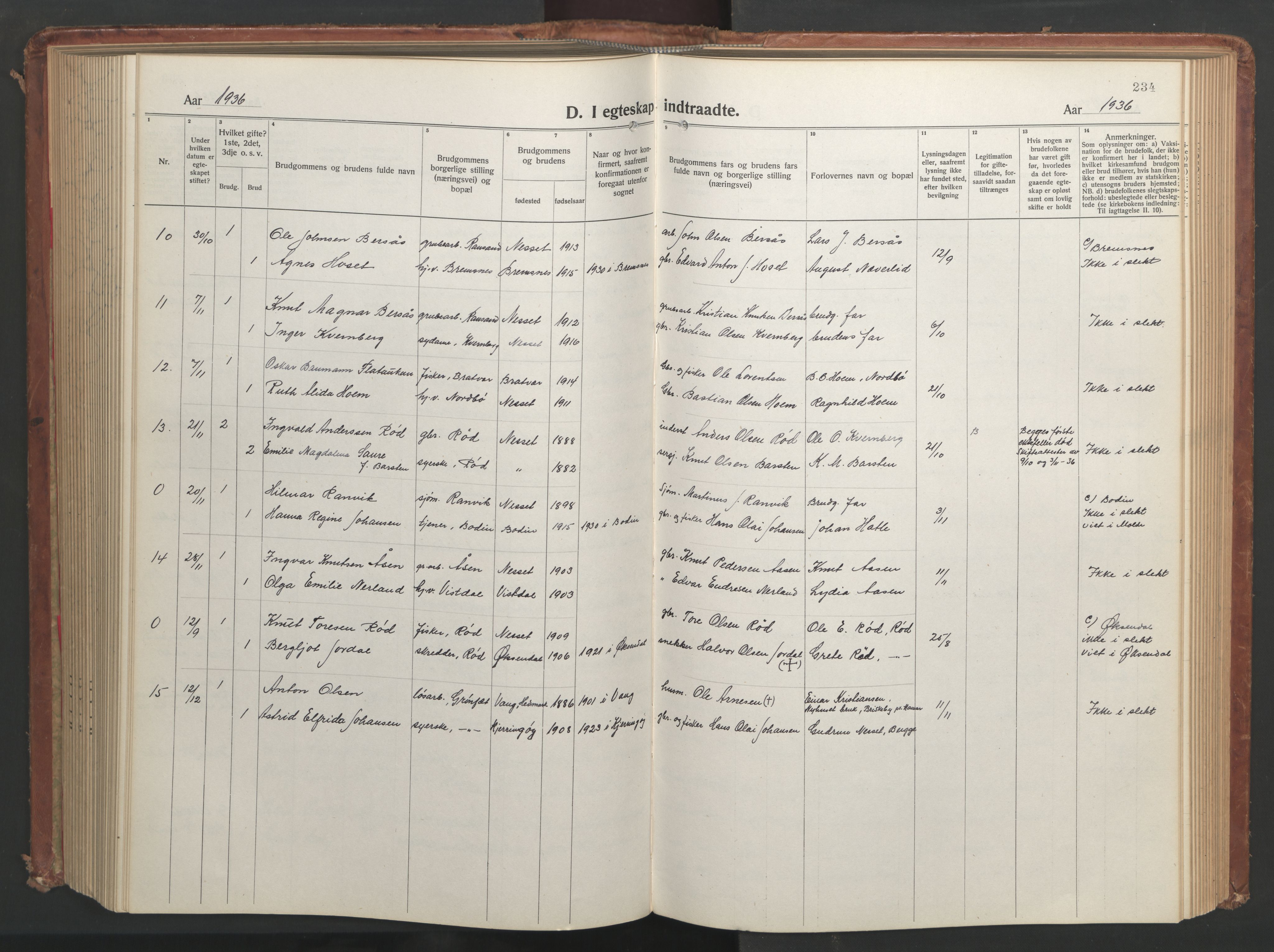 Ministerialprotokoller, klokkerbøker og fødselsregistre - Møre og Romsdal, AV/SAT-A-1454/551/L0633: Parish register (copy) no. 551C05, 1921-1961, p. 234