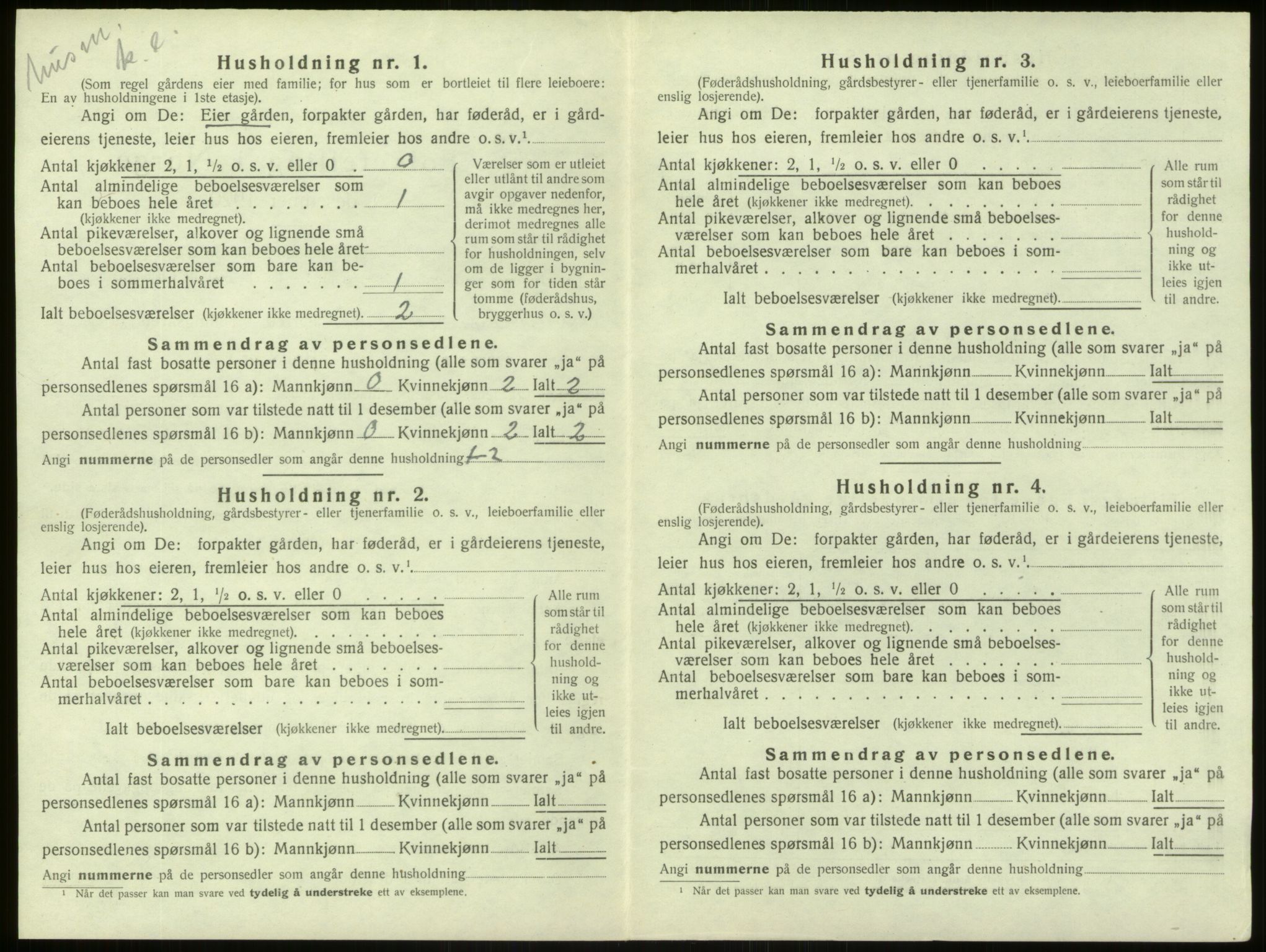 SAB, 1920 census for Aurland, 1920, p. 522