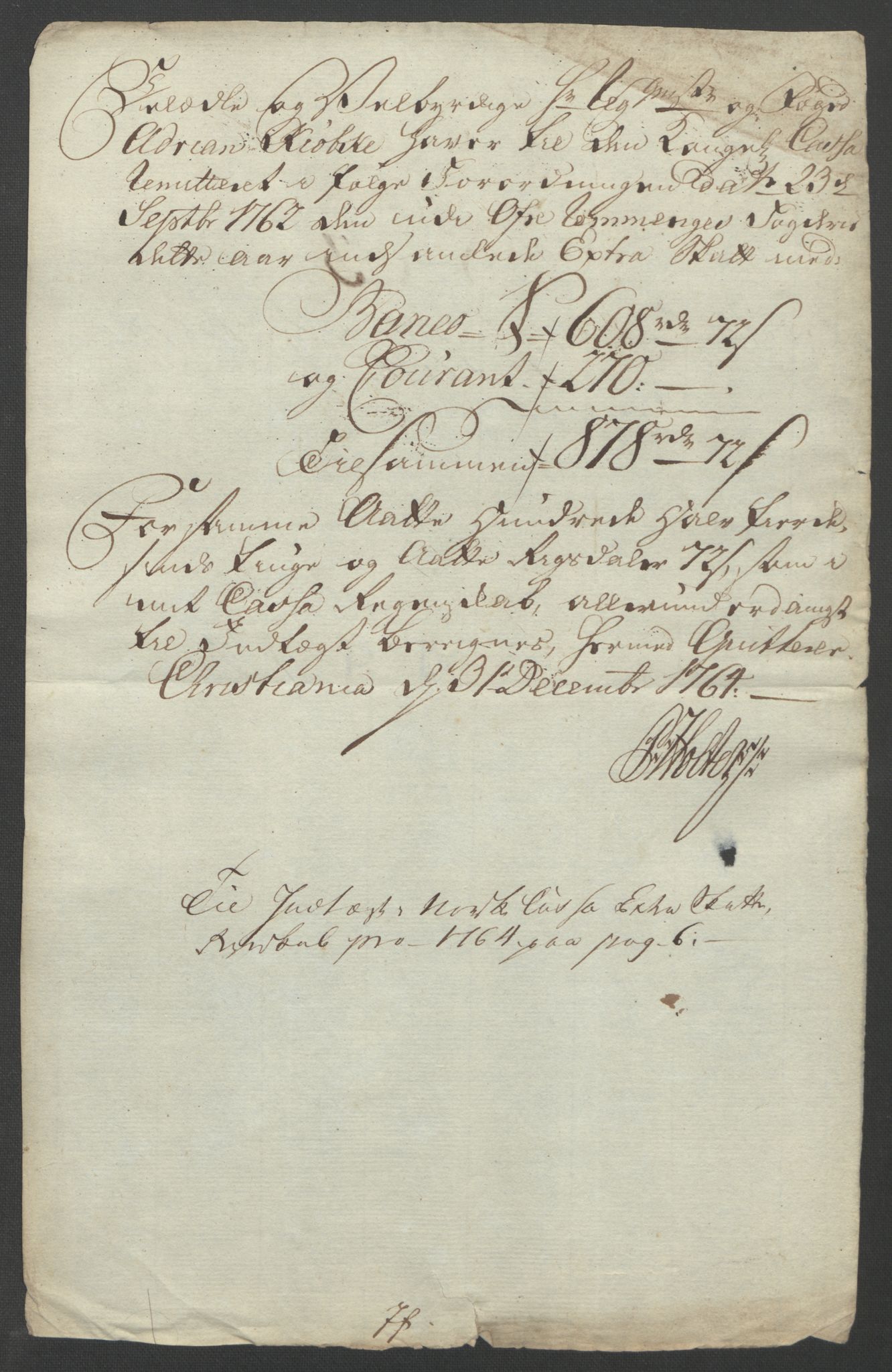 Rentekammeret inntil 1814, Reviderte regnskaper, Fogderegnskap, AV/RA-EA-4092/R12/L0804: Ekstraskatten Øvre Romerike, 1764, p. 288