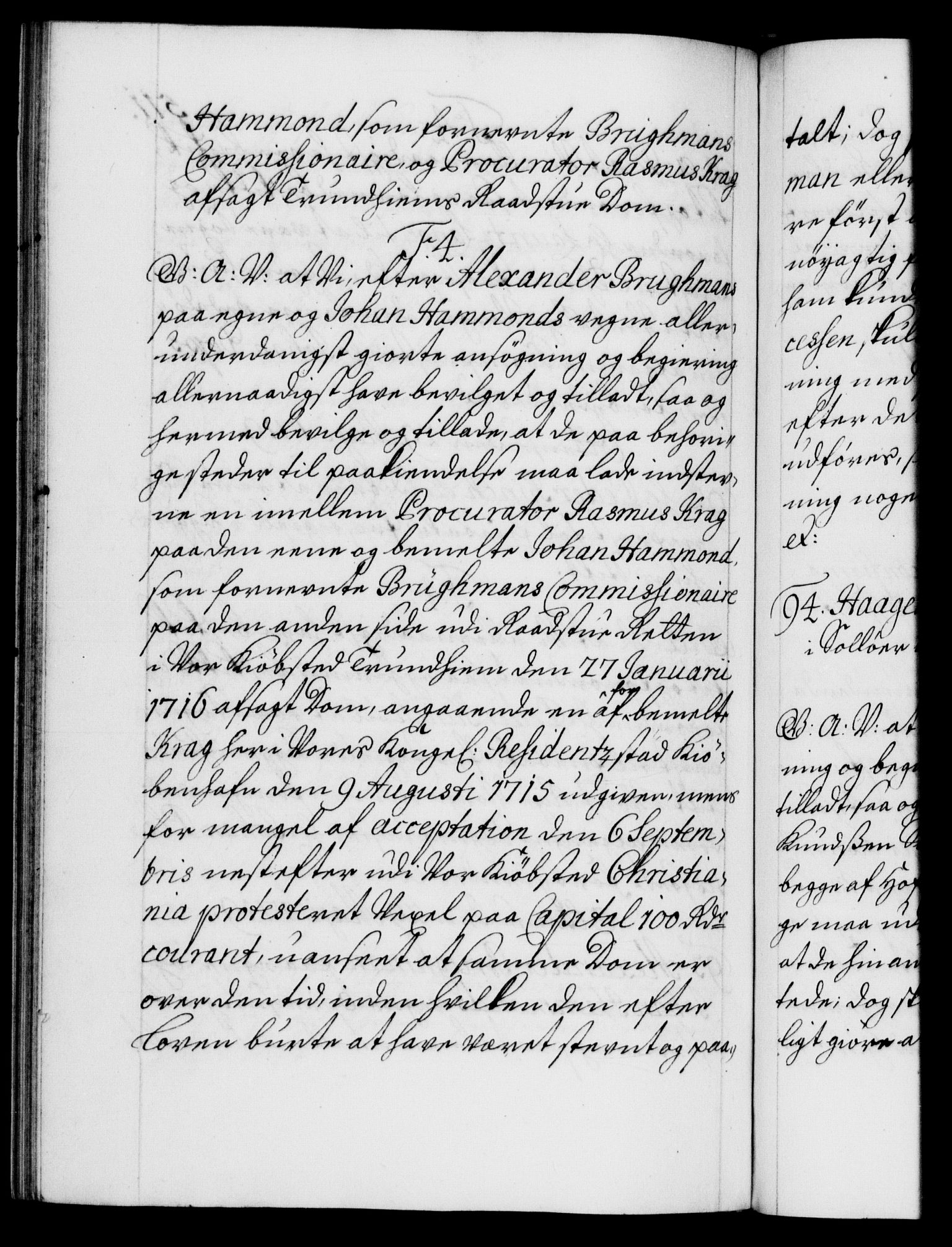 Danske Kanselli 1572-1799, AV/RA-EA-3023/F/Fc/Fca/Fcaa/L0022: Norske registre, 1716-1719, p. 511b