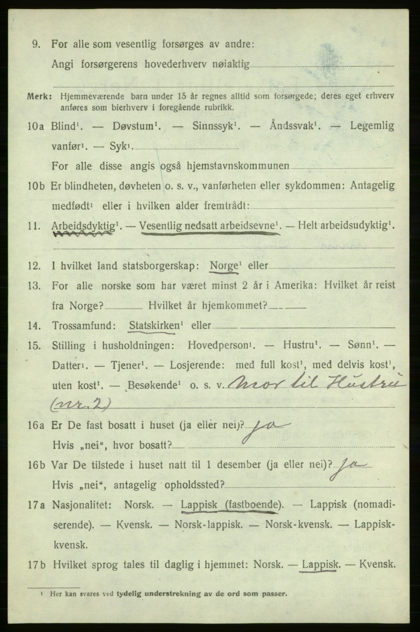 SATØ, 1920 census for Karasjok, 1920, p. 1787