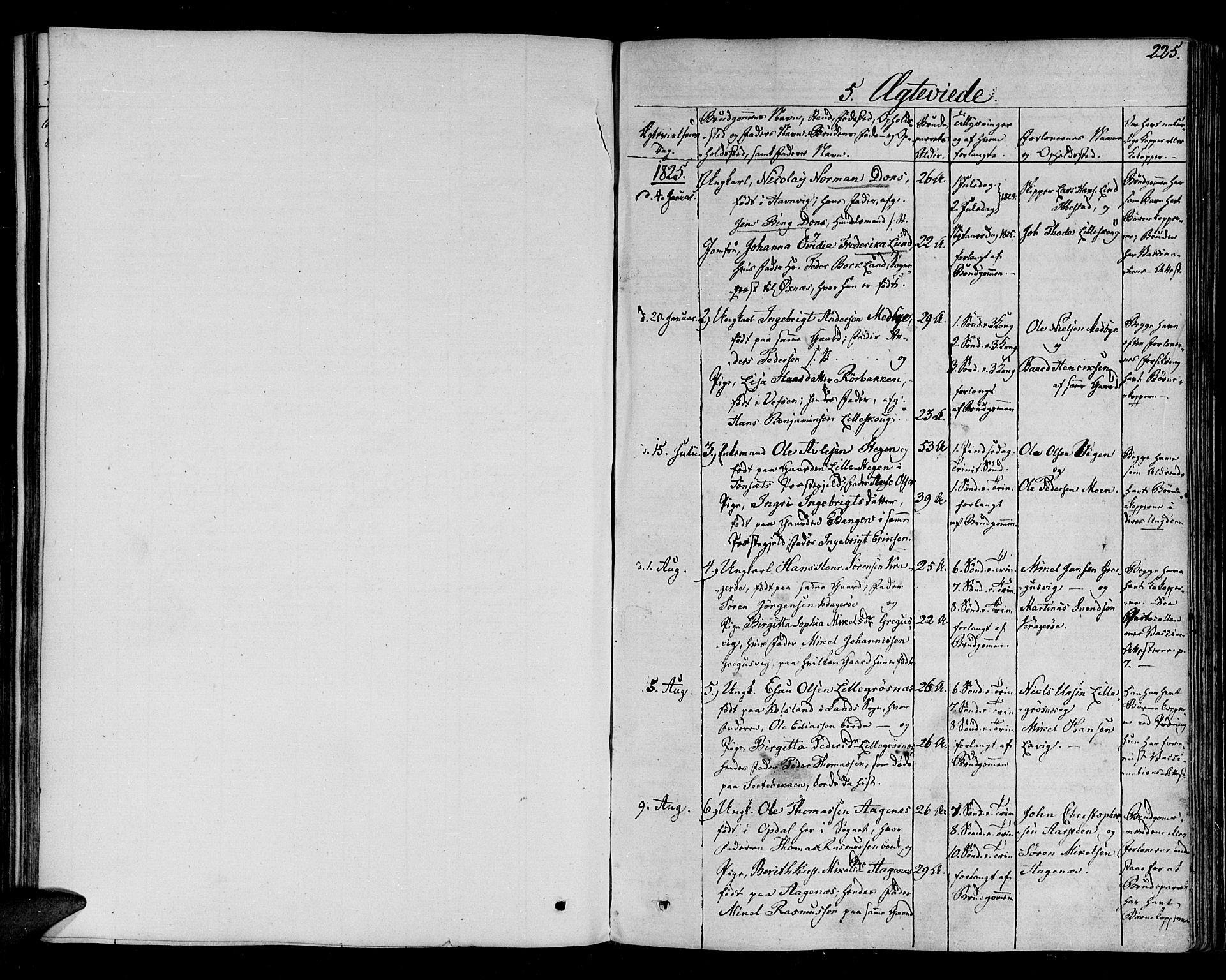 Ibestad sokneprestembete, AV/SATØ-S-0077/H/Ha/Haa/L0005kirke: Parish register (official) no. 5, 1825-1836, p. 225