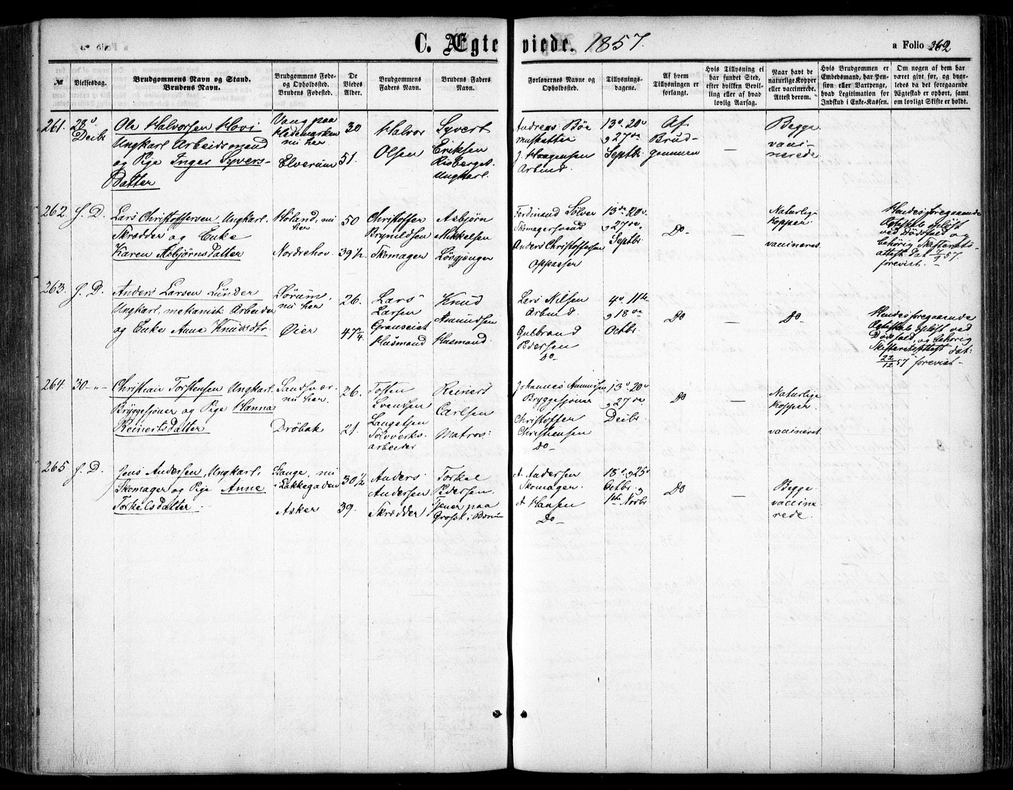 Oslo domkirke Kirkebøker, SAO/A-10752/F/Fa/L0020: Parish register (official) no. 20, 1848-1865, p. 362