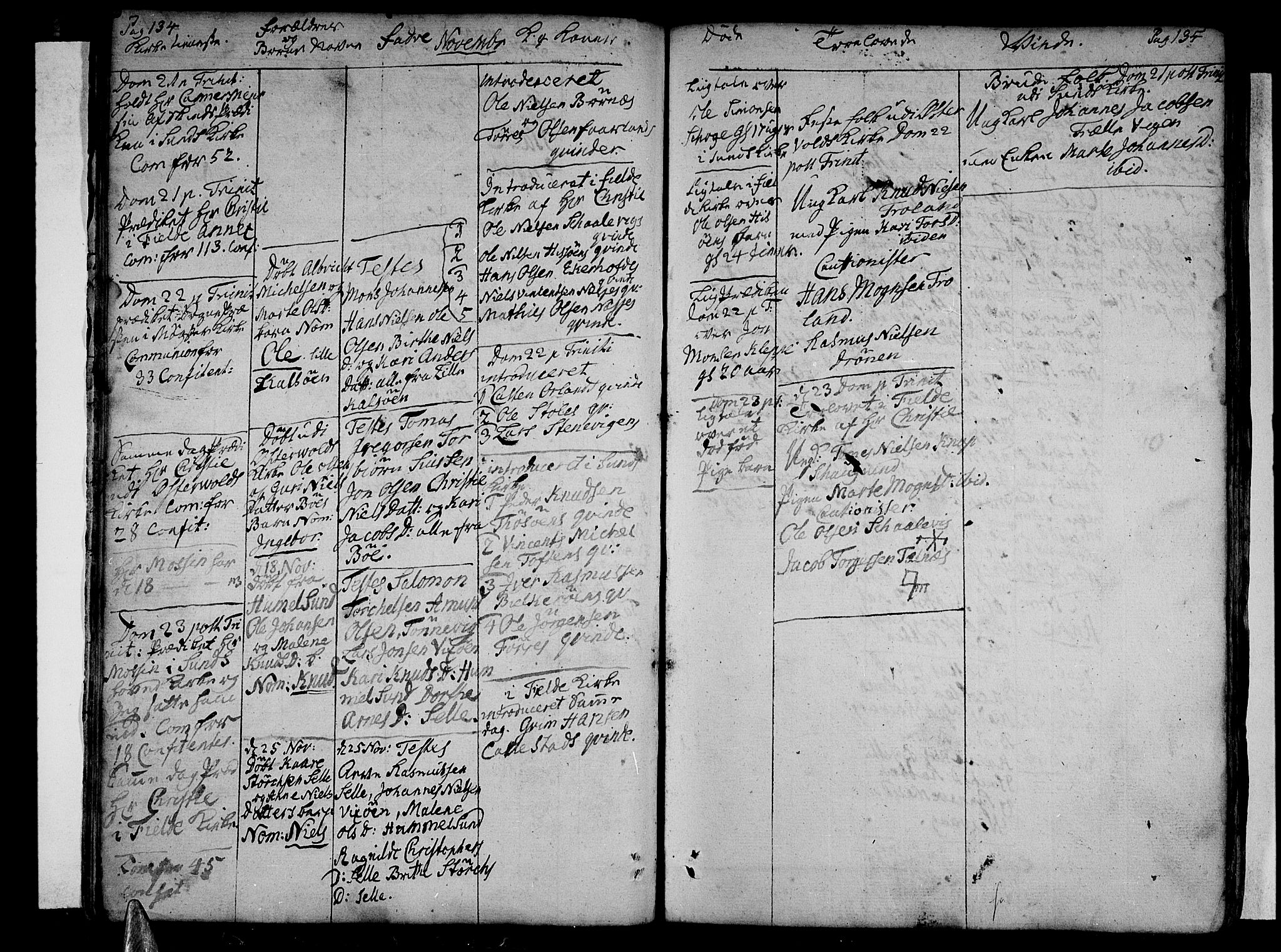 Sund sokneprestembete, AV/SAB-A-99930: Parish register (official) no. A 5, 1770-1795, p. 134-135