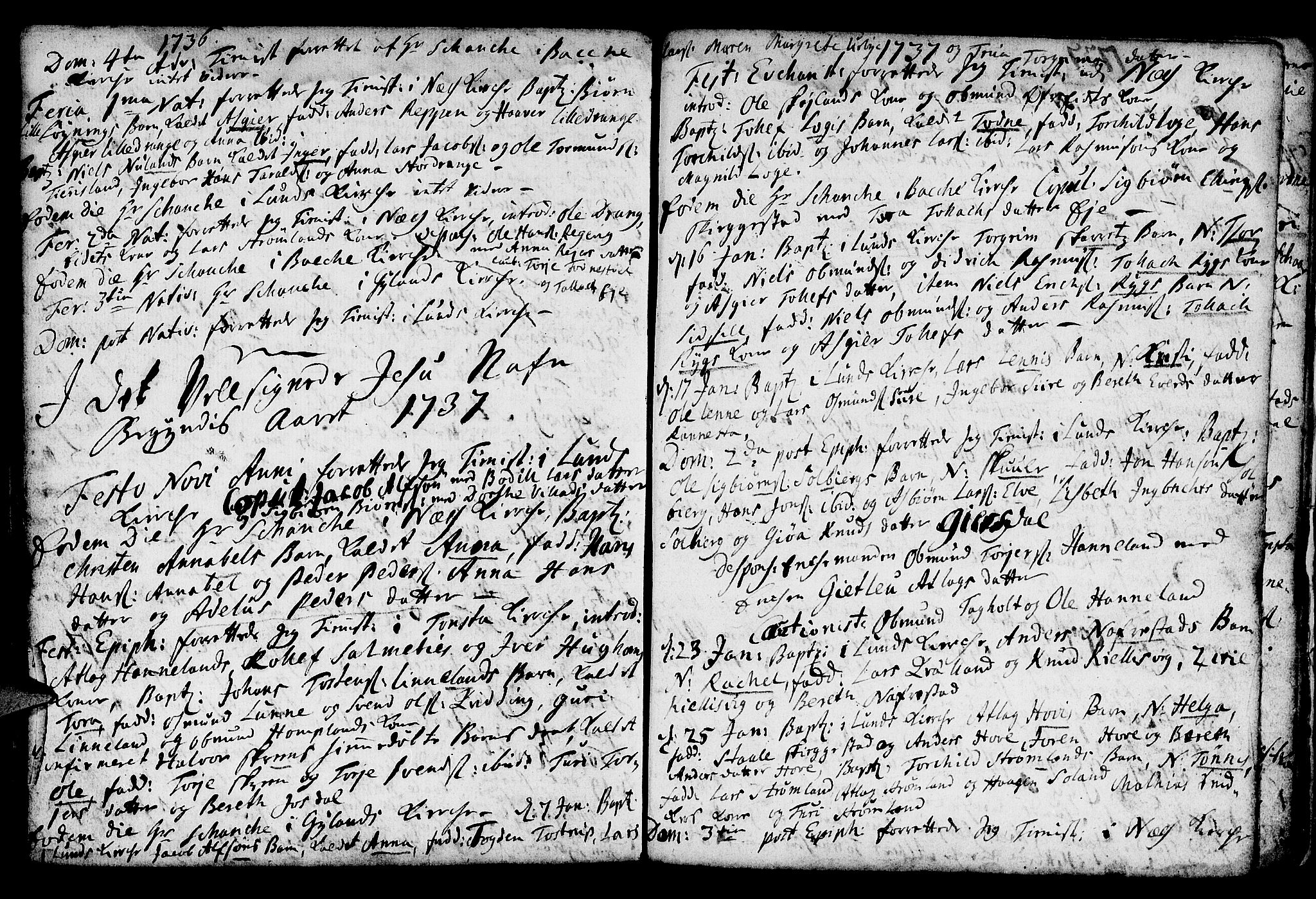 Lund sokneprestkontor, AV/SAST-A-101809/S06/L0001: Parish register (official) no. A 1, 1724-1737