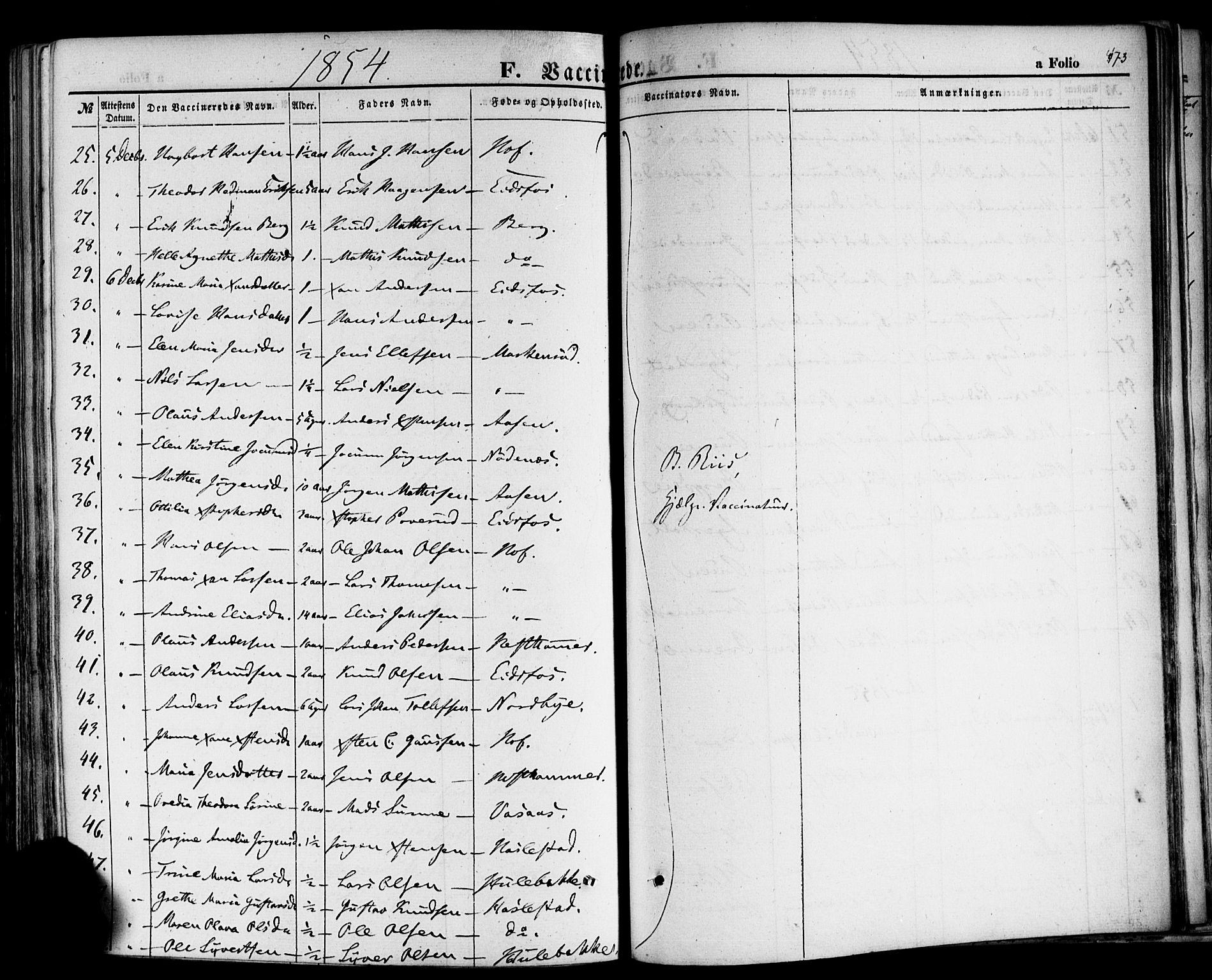 Hof kirkebøker, AV/SAKO-A-64/F/Fa/L0006: Parish register (official) no. I 6, 1851-1877, p. 473